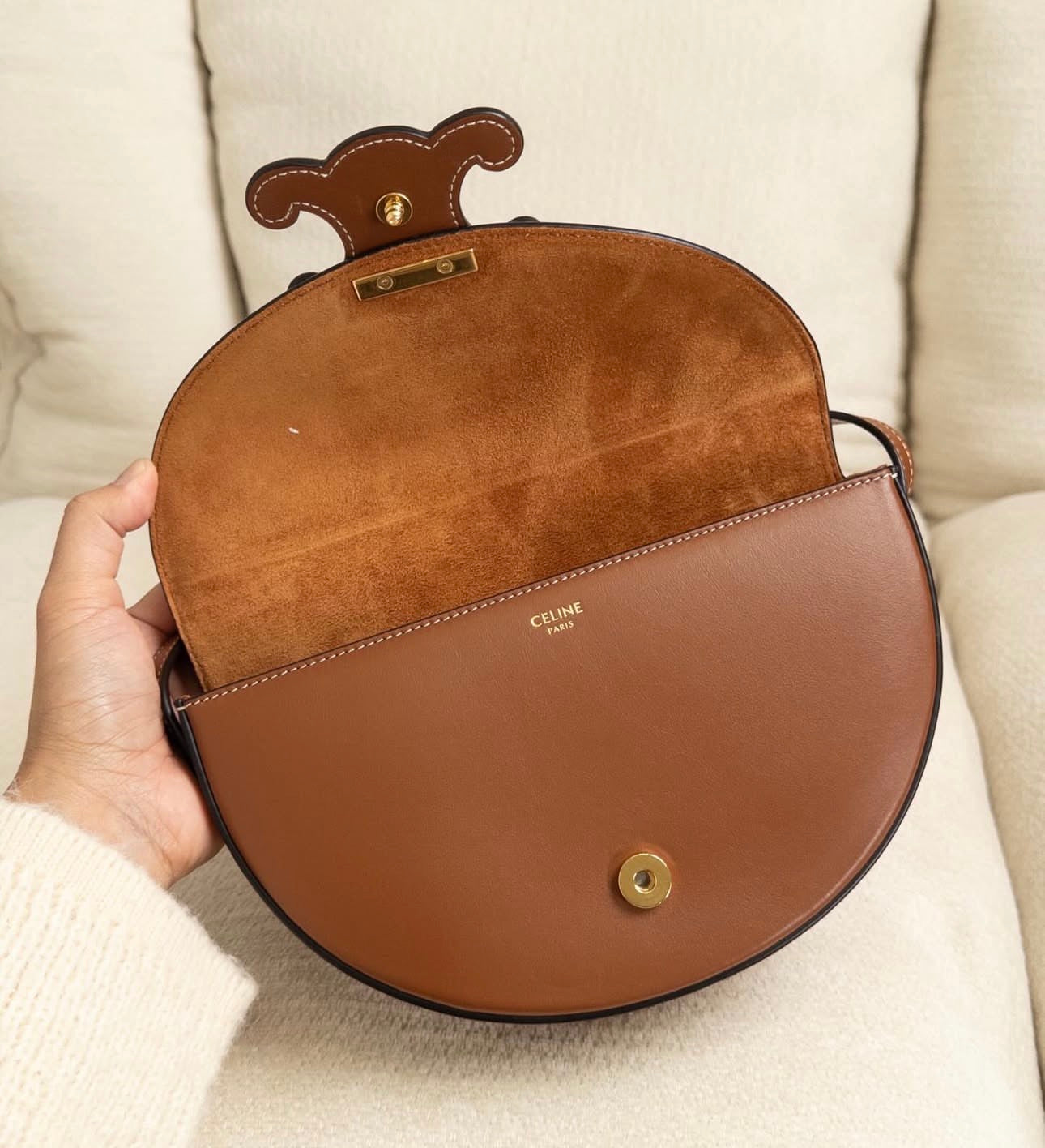 Celine Besace Cuir Triomphe Bag