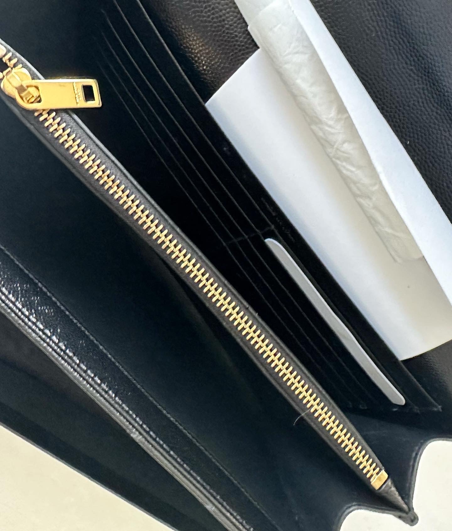 Saint Laurent envelope chain wallet