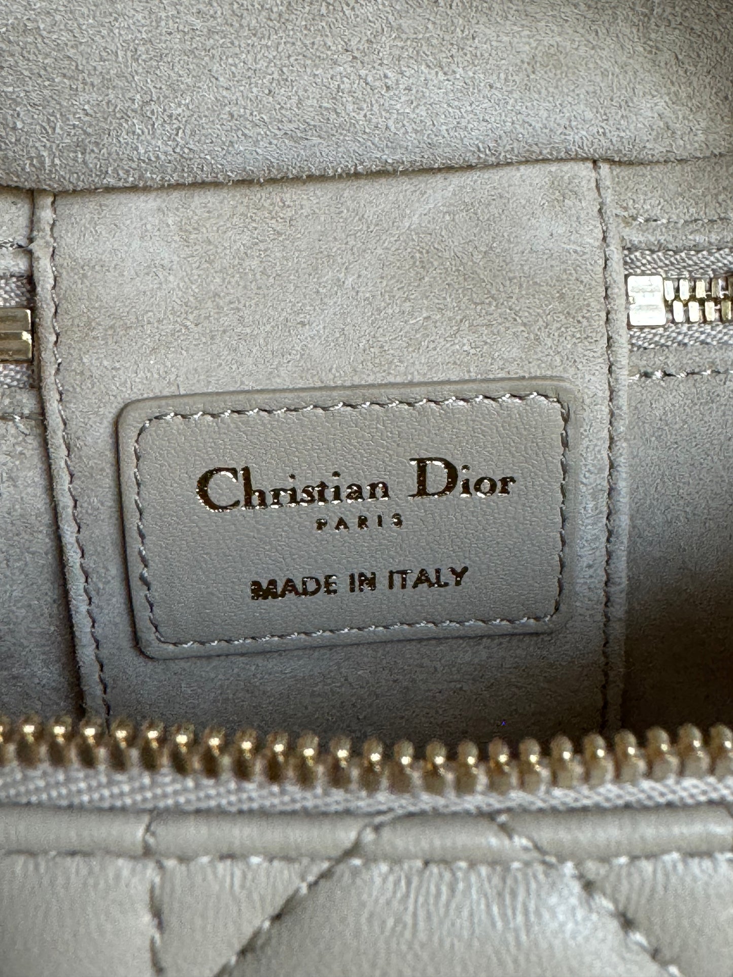 Christian Dior Micro Vanity Bag. Beige