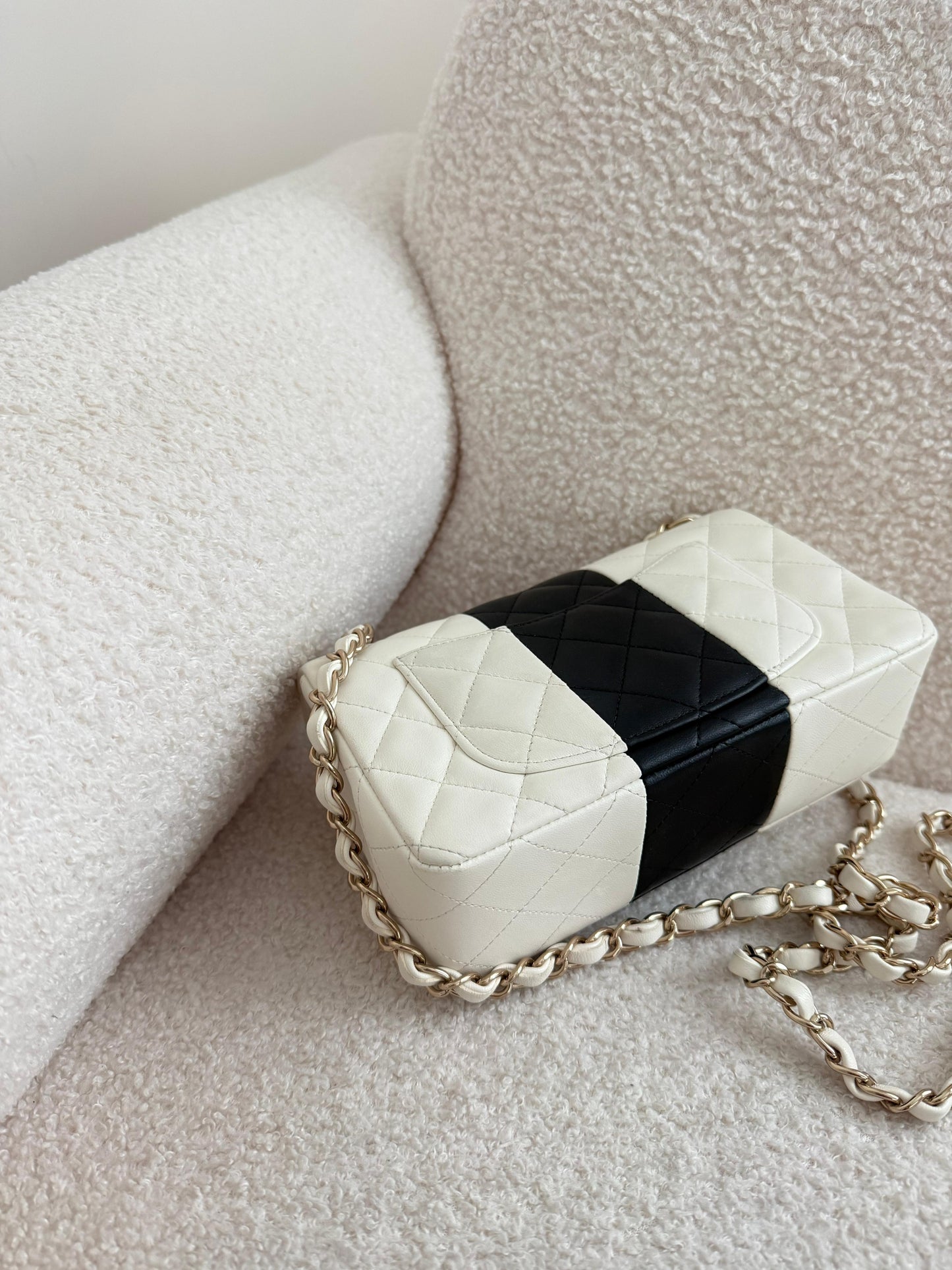 Chanel Mini Rectangular Black & White Bag