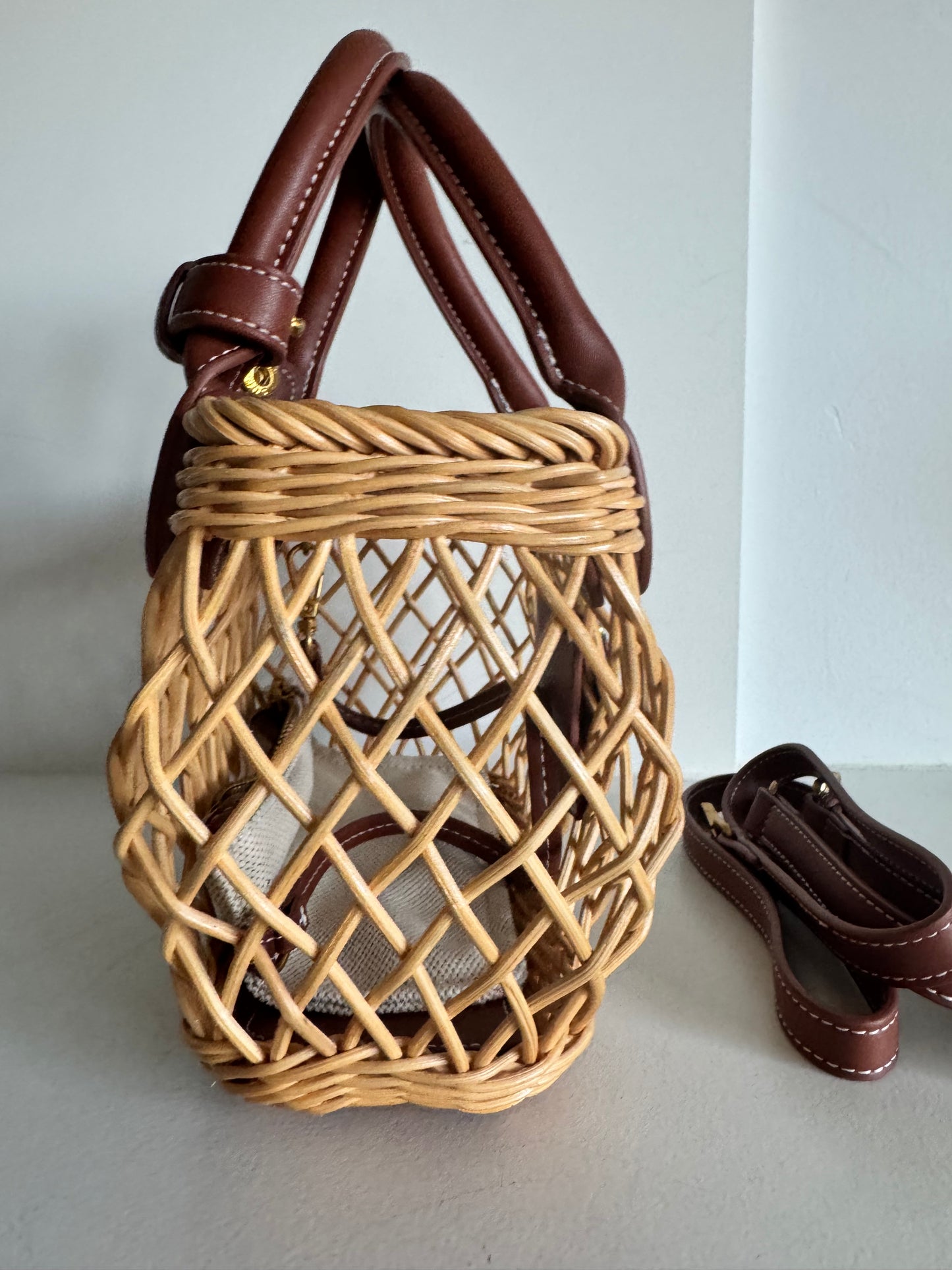 MiuMiu Woven Basket tote bag