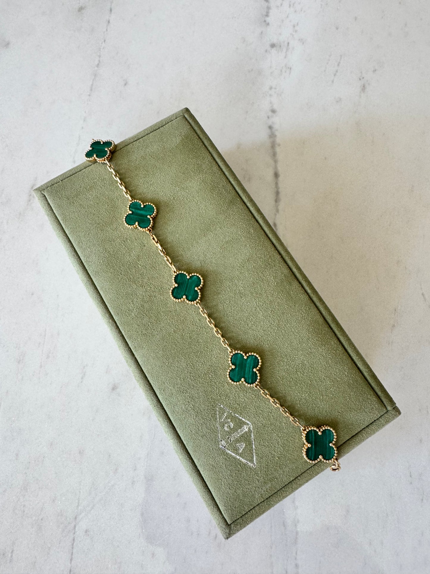 Van Cleef & Arpels Malachite Alhambra bracelet