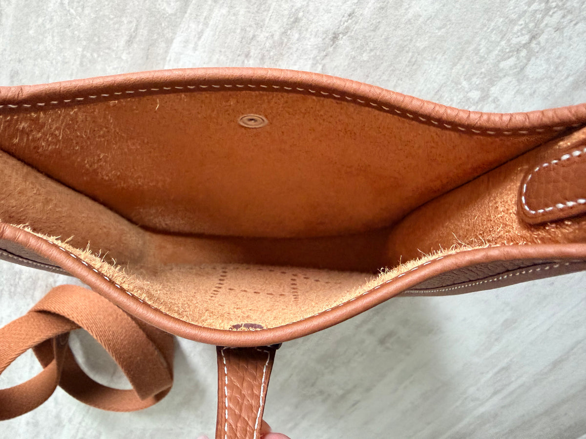 Hermes Mini Evelyn Bag, Gold PHW