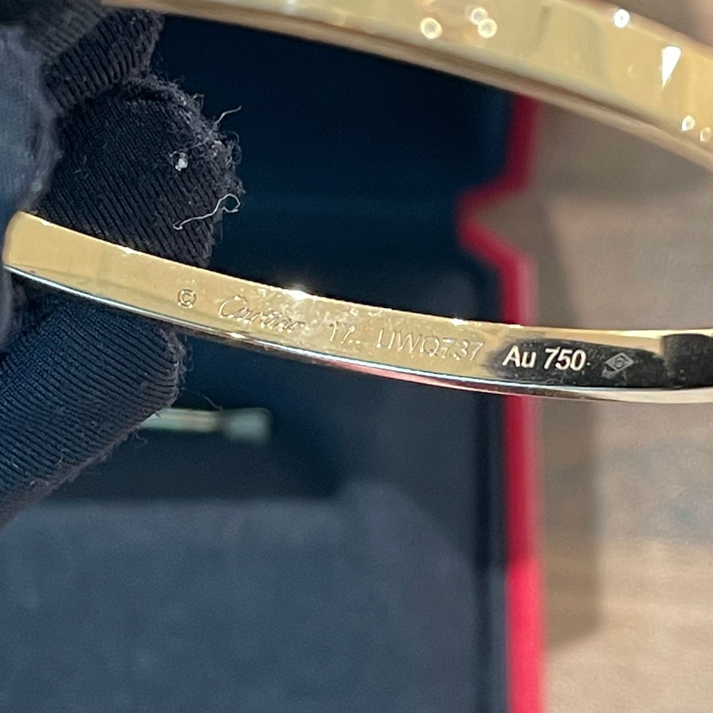 Cartier Love Bracelet 6 Diamond, Small Model, Yellow Gold