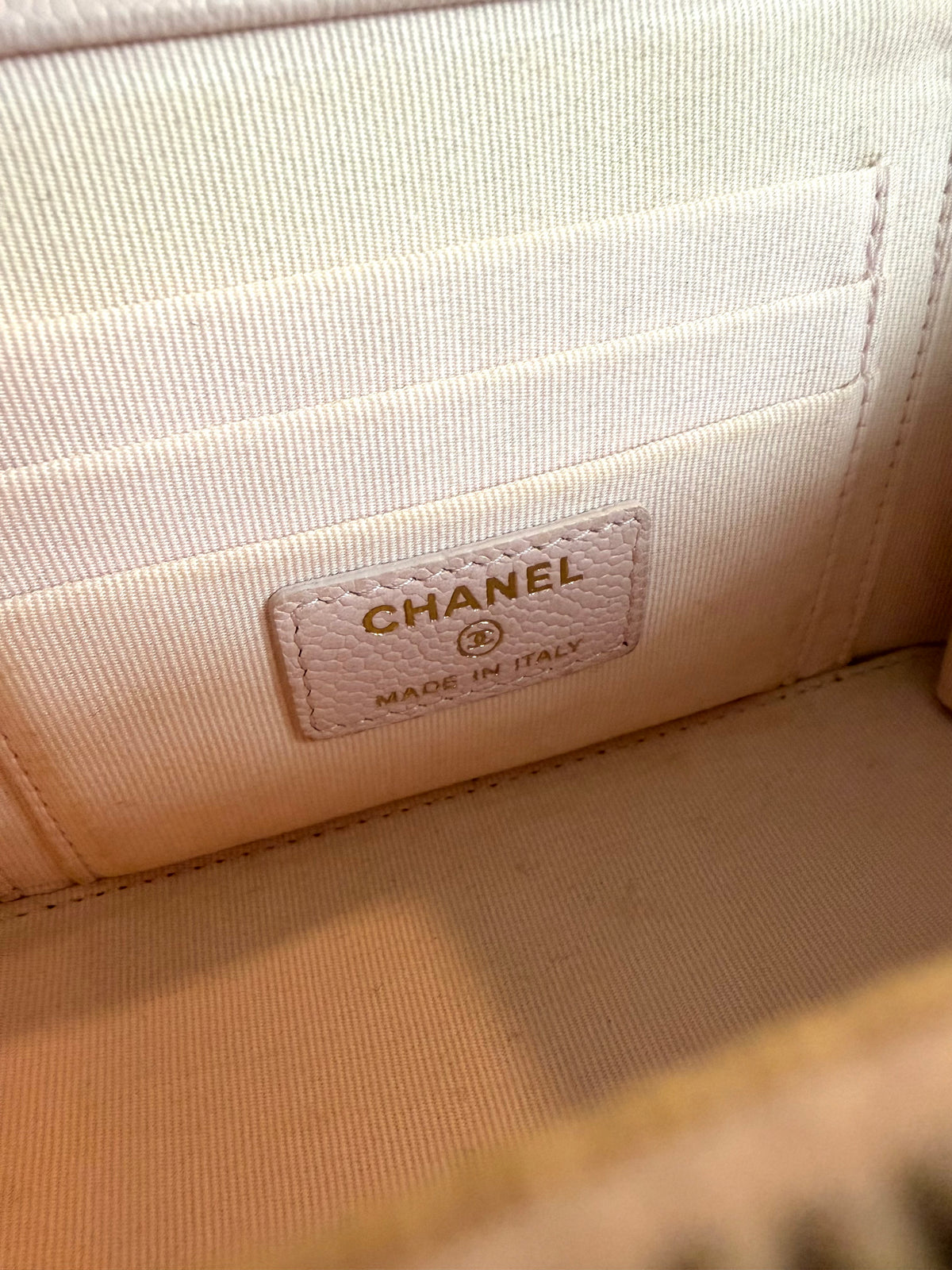 Chanel Vanity Case Bag With Chain