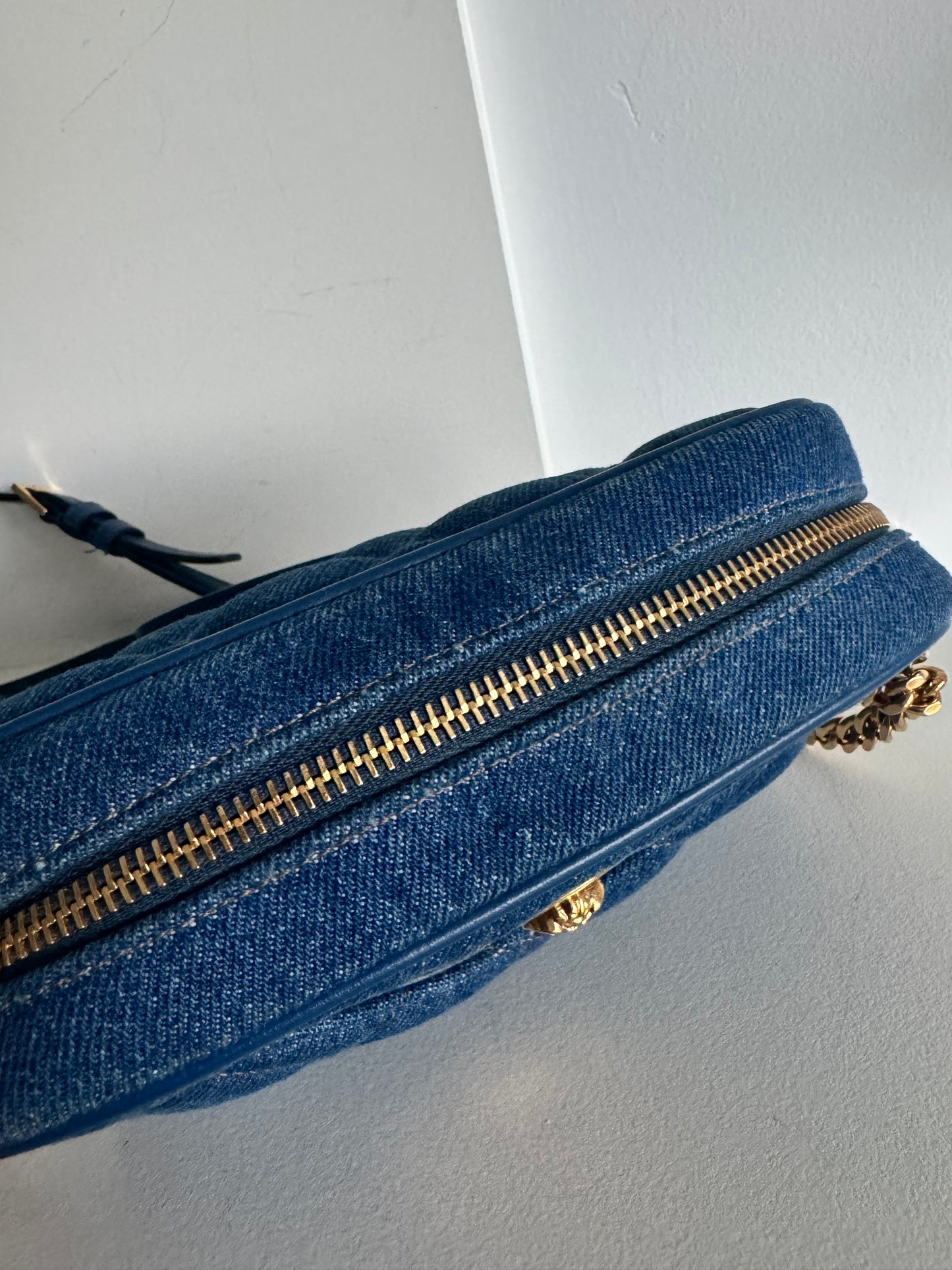 Versace Shoulder Bag Denim Blue