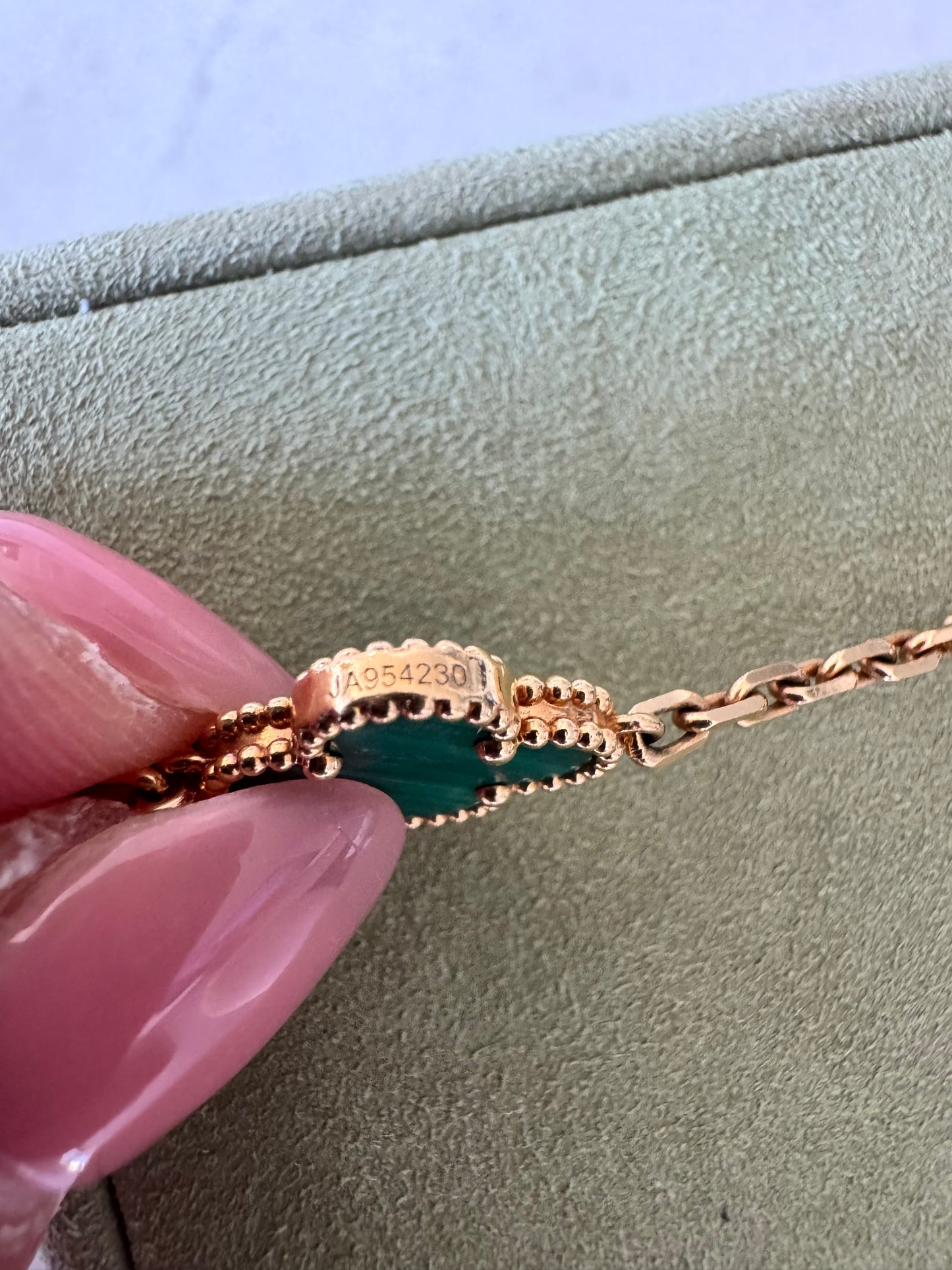 Van Cleef & Arpels Malachite Alhambra bracelet