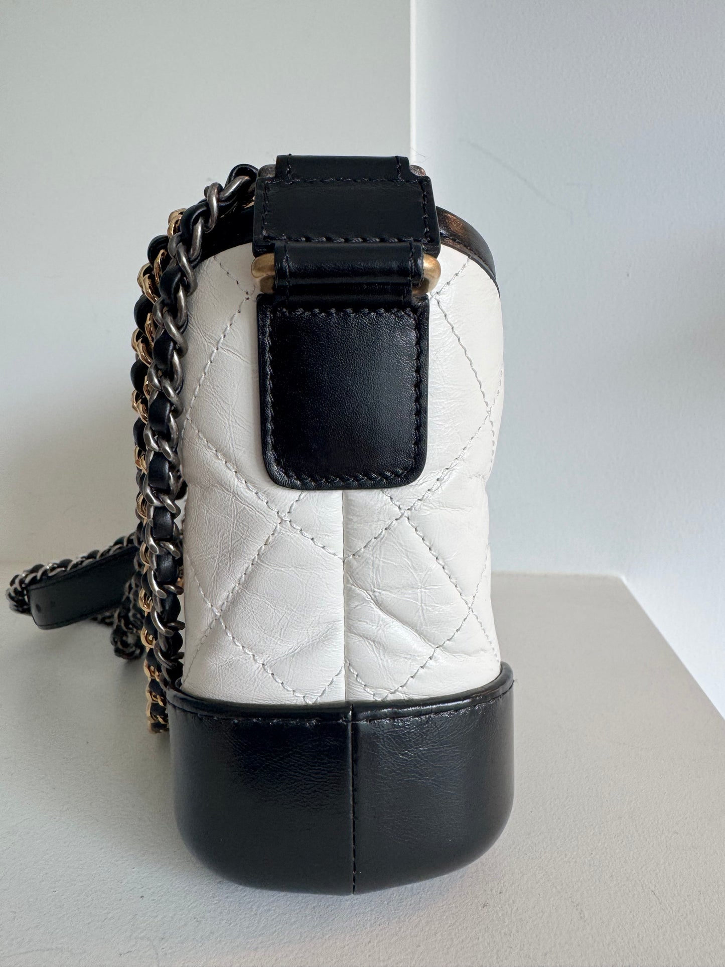 Chanel Gabrielle Hobo Small White Calfskin