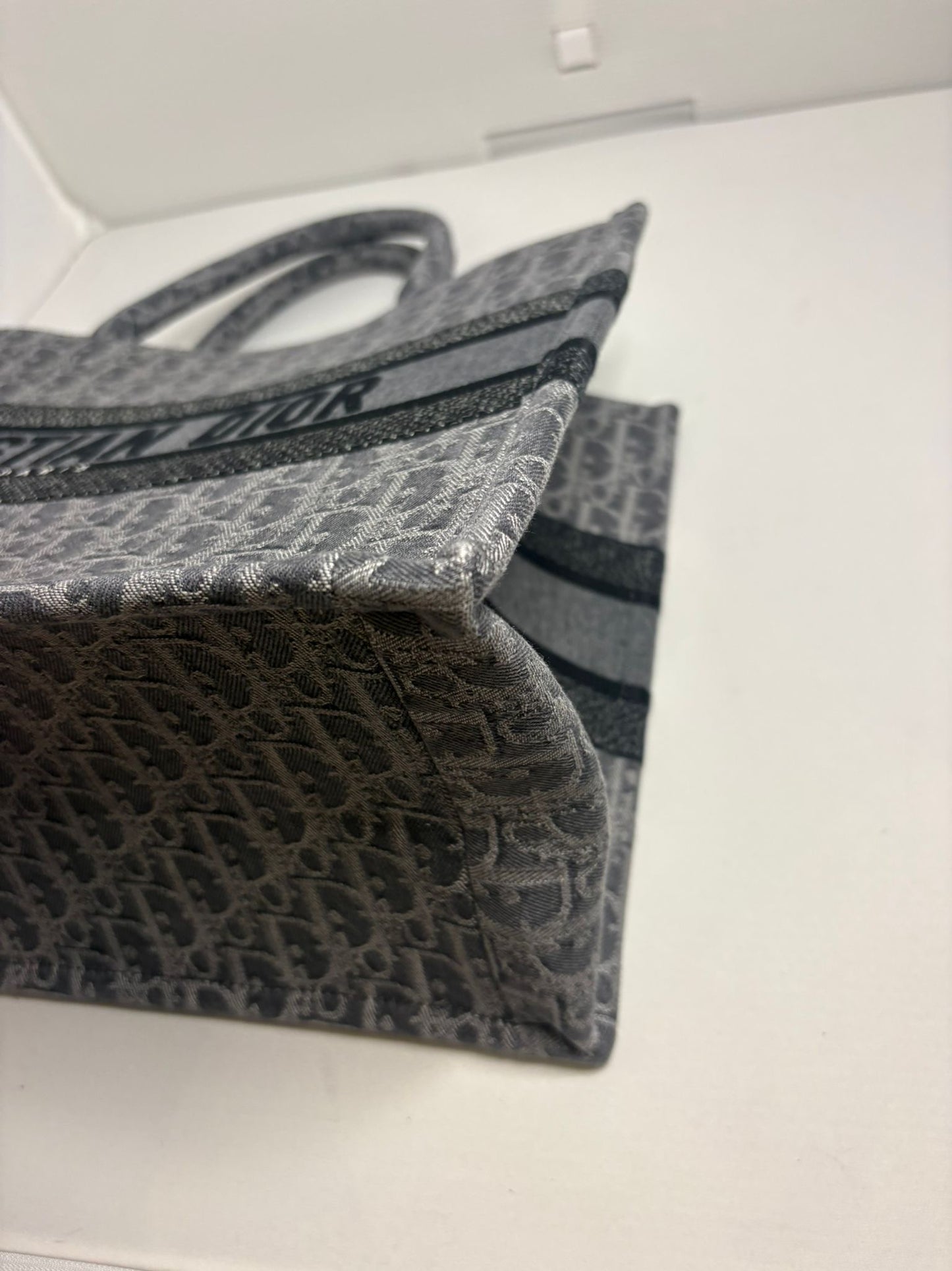 Christian Dior Medium Book Tote Oblique Grey