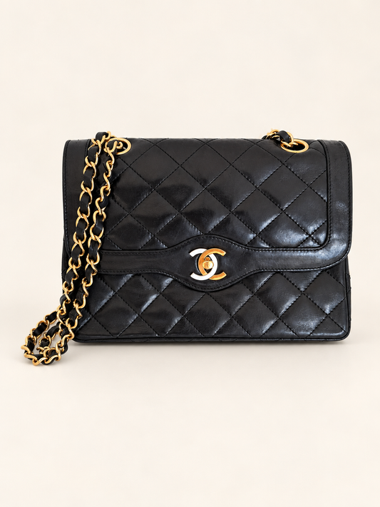Chanel Black Quilted Lambskin Flap Bag GHW