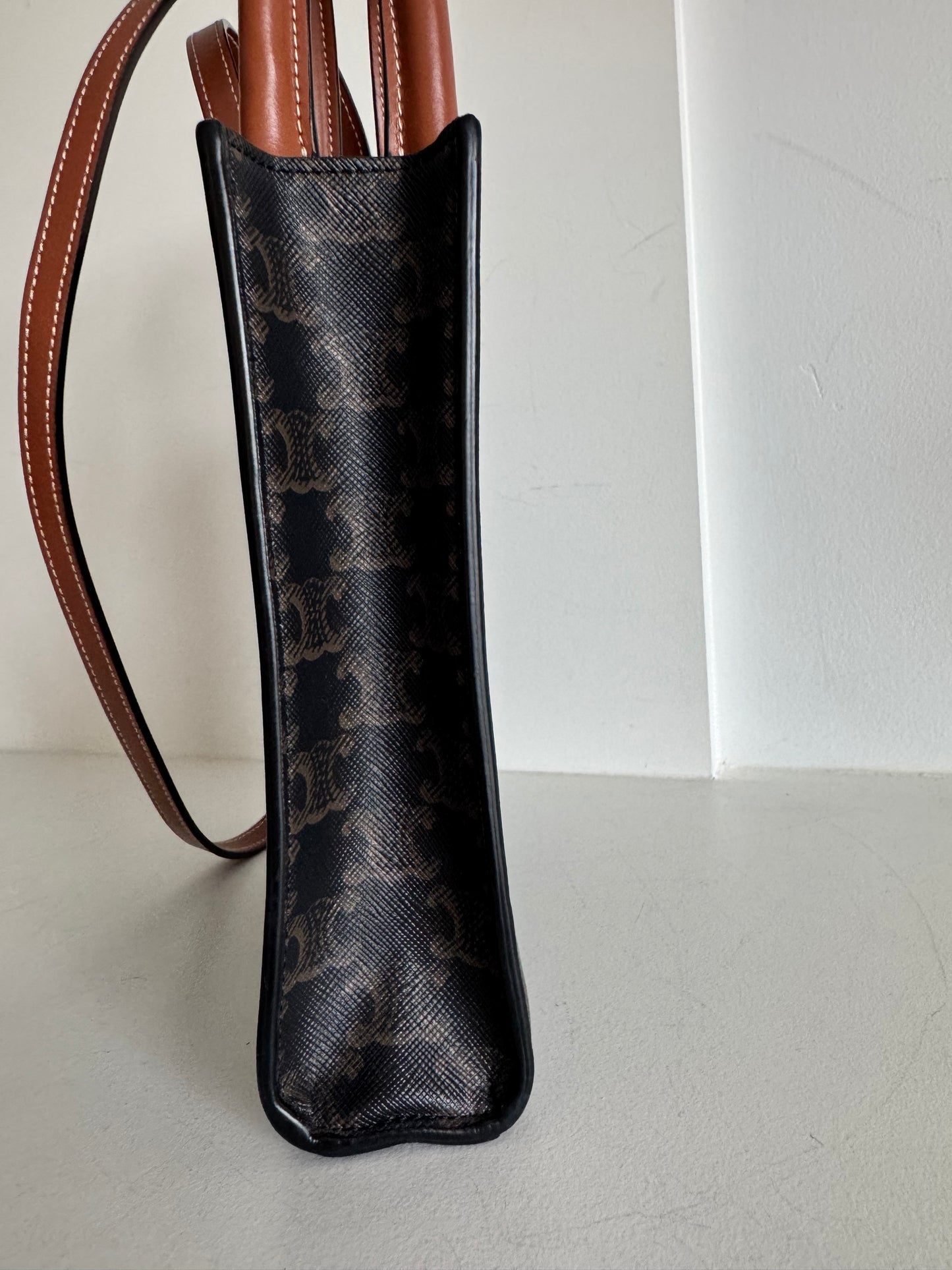 Celine Mini Vertical Cabas Triomphe Tote - Brown