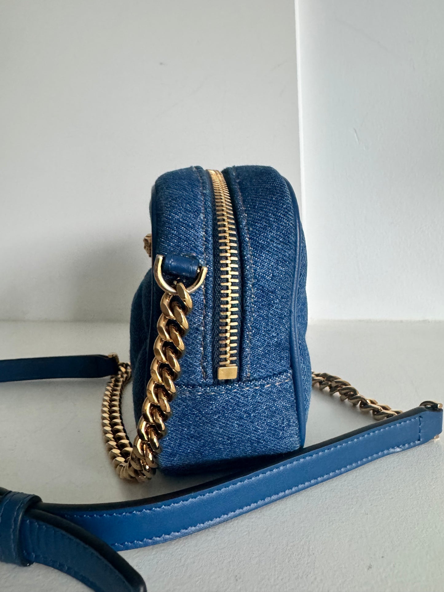 Versace Shoulder Bag Denim Blue