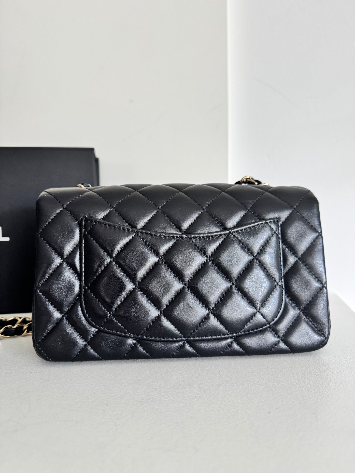 Chanel Mini Lambskin Rectangular Flap Bag, LGHW