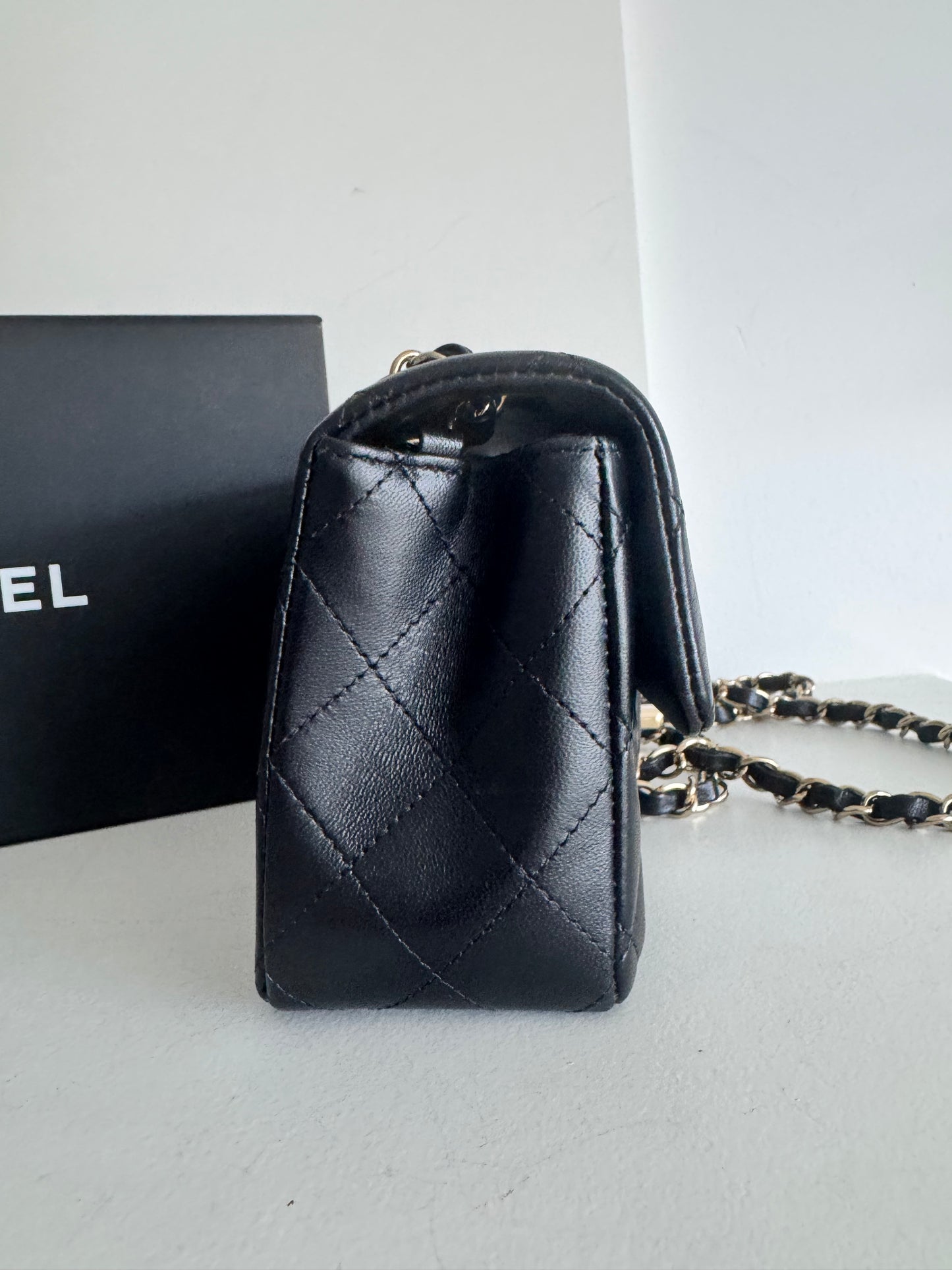 Chanel Mini Lambskin Rectangular Flap Bag, LGHW