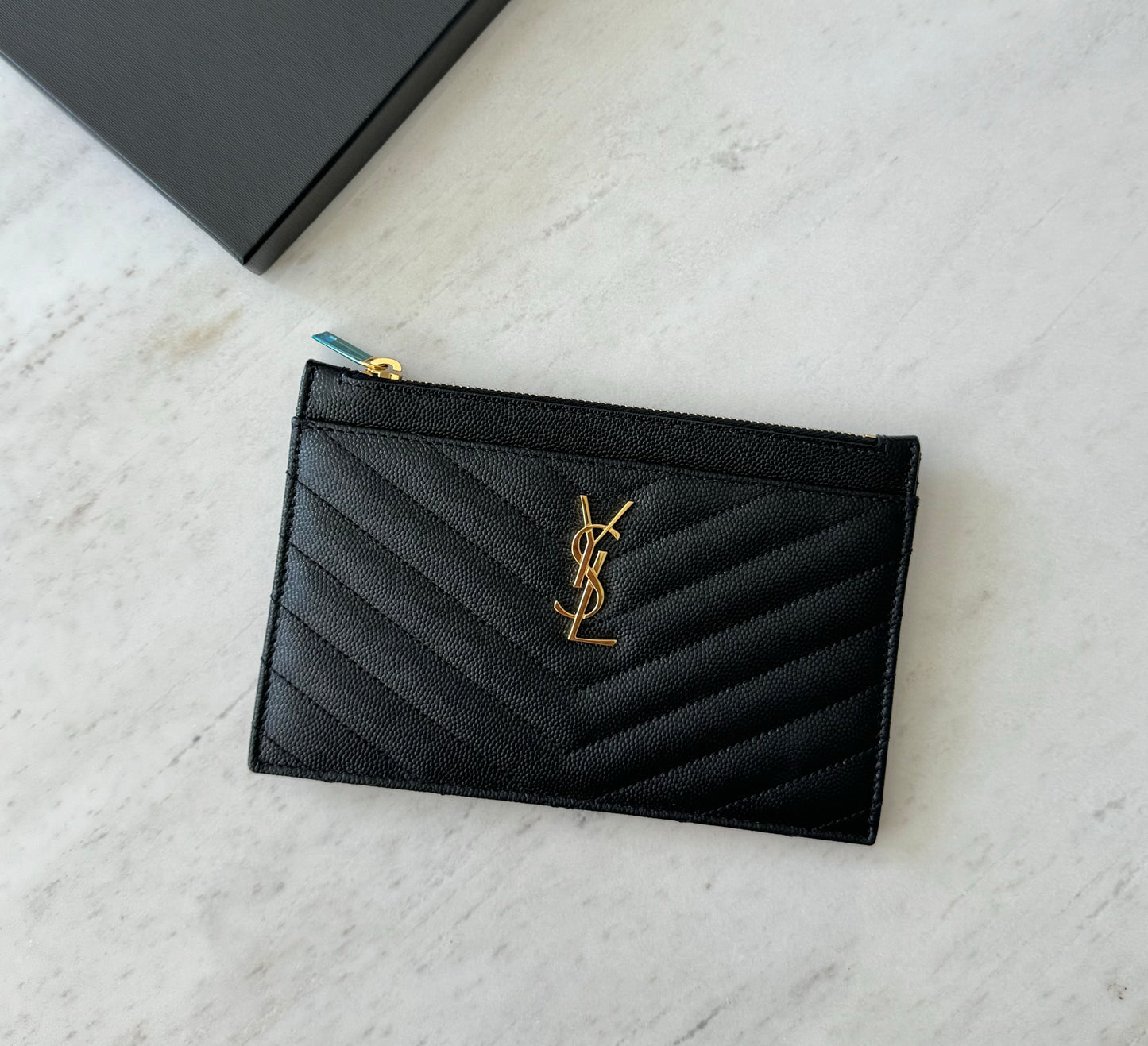 Saint laurent Cassandre Matelasse Pouch In Grain dr Poudre Leather