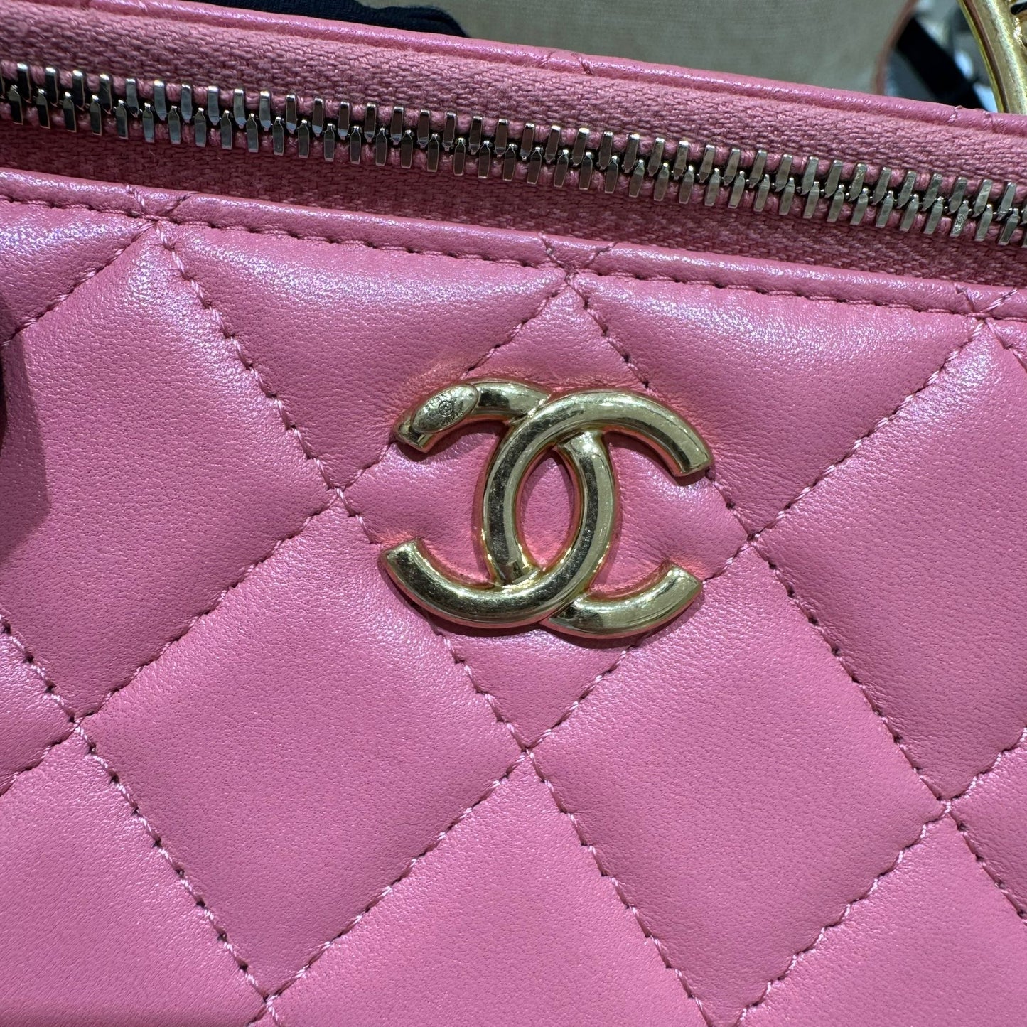 Chanel Top Handle Clutch On Chain