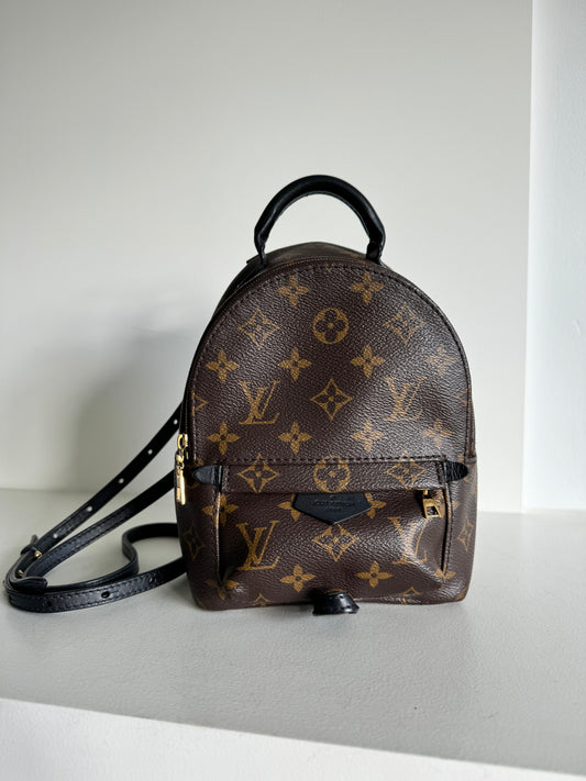 Louis vuitton mini palm springs backpack monogram