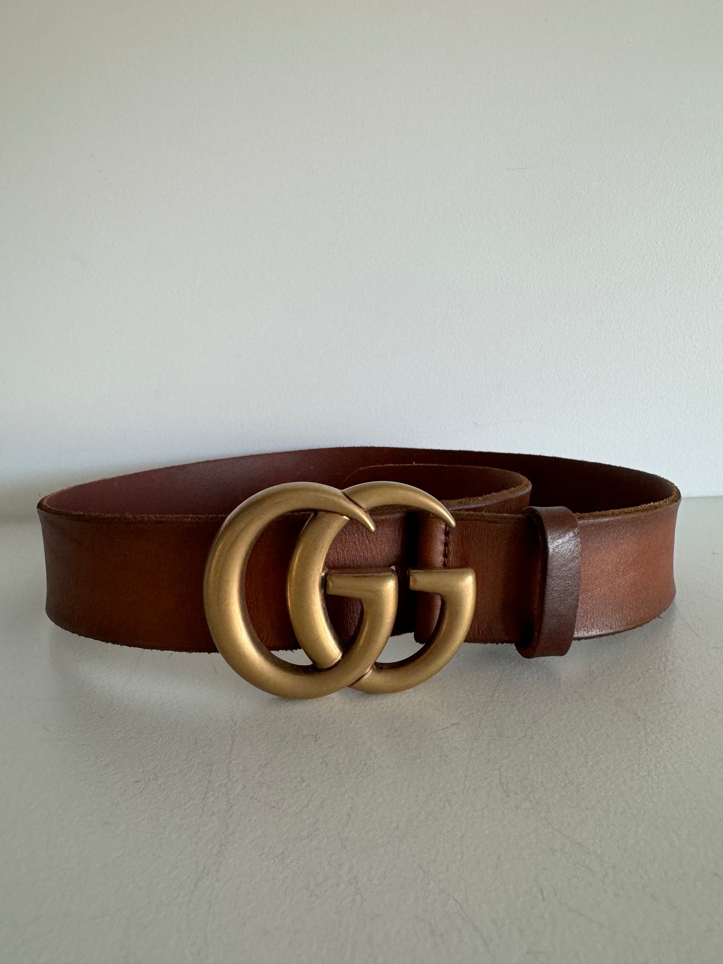 Gucci brown GG marmont belt