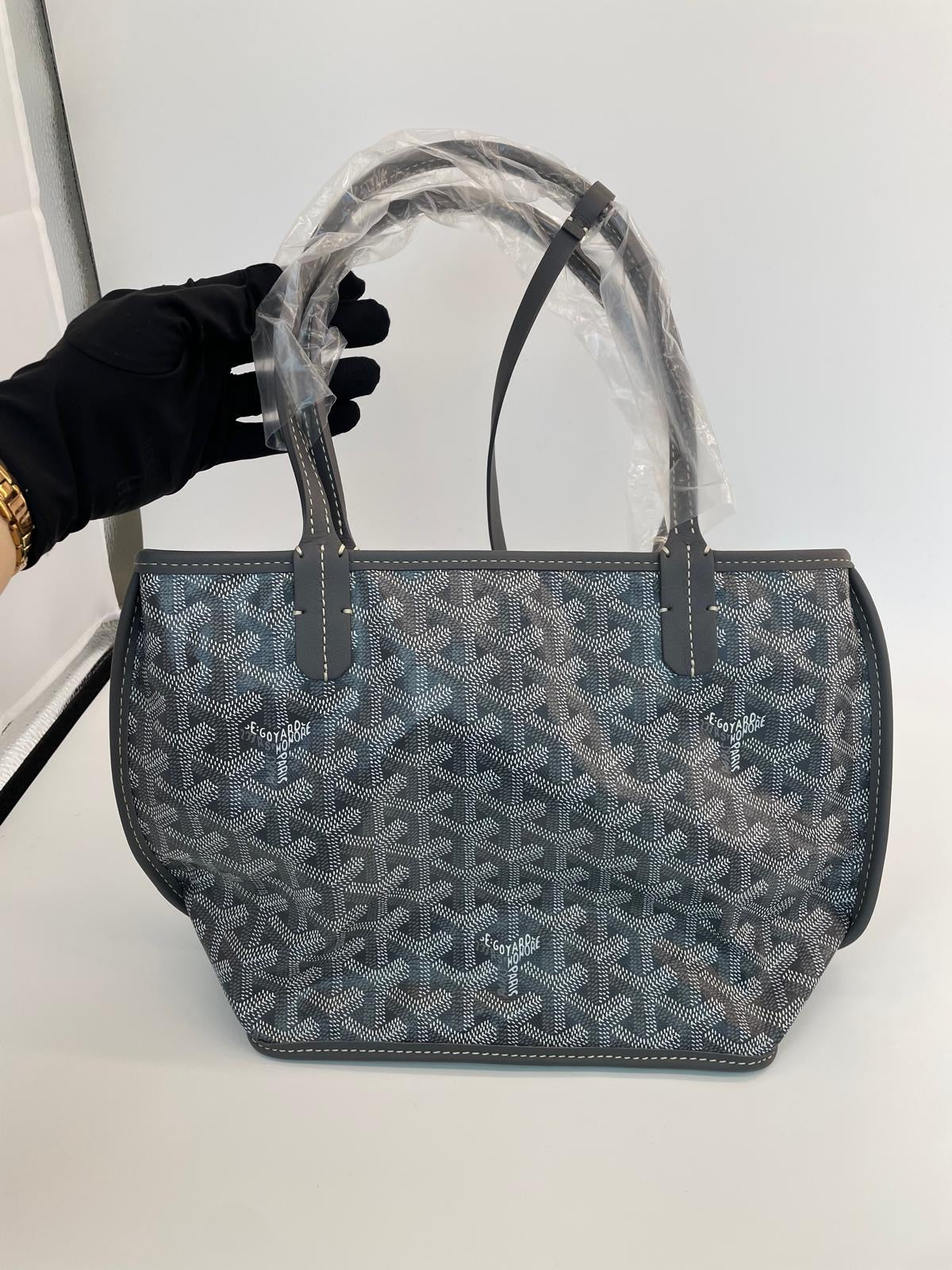 Goyard Mini Anjou Grey tote
