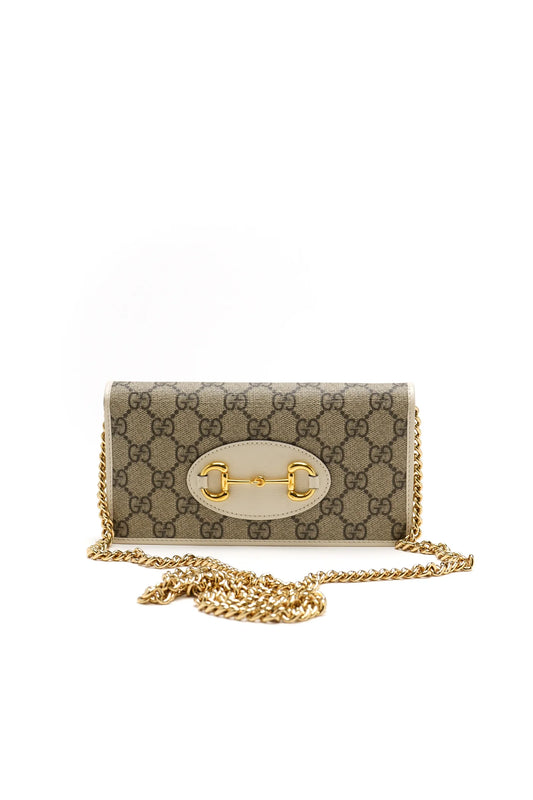 Gucci GG Supreme Horsebit 1955 Wallet on Chain