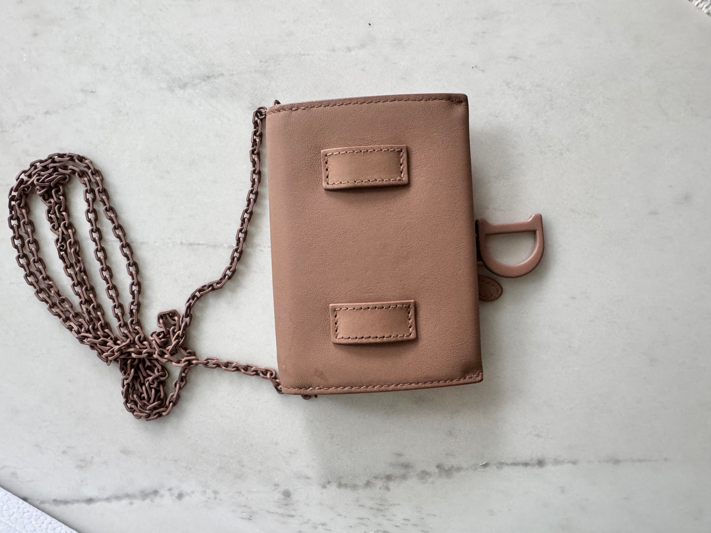 Christian Dior Nano Saddle Chain Pouch
