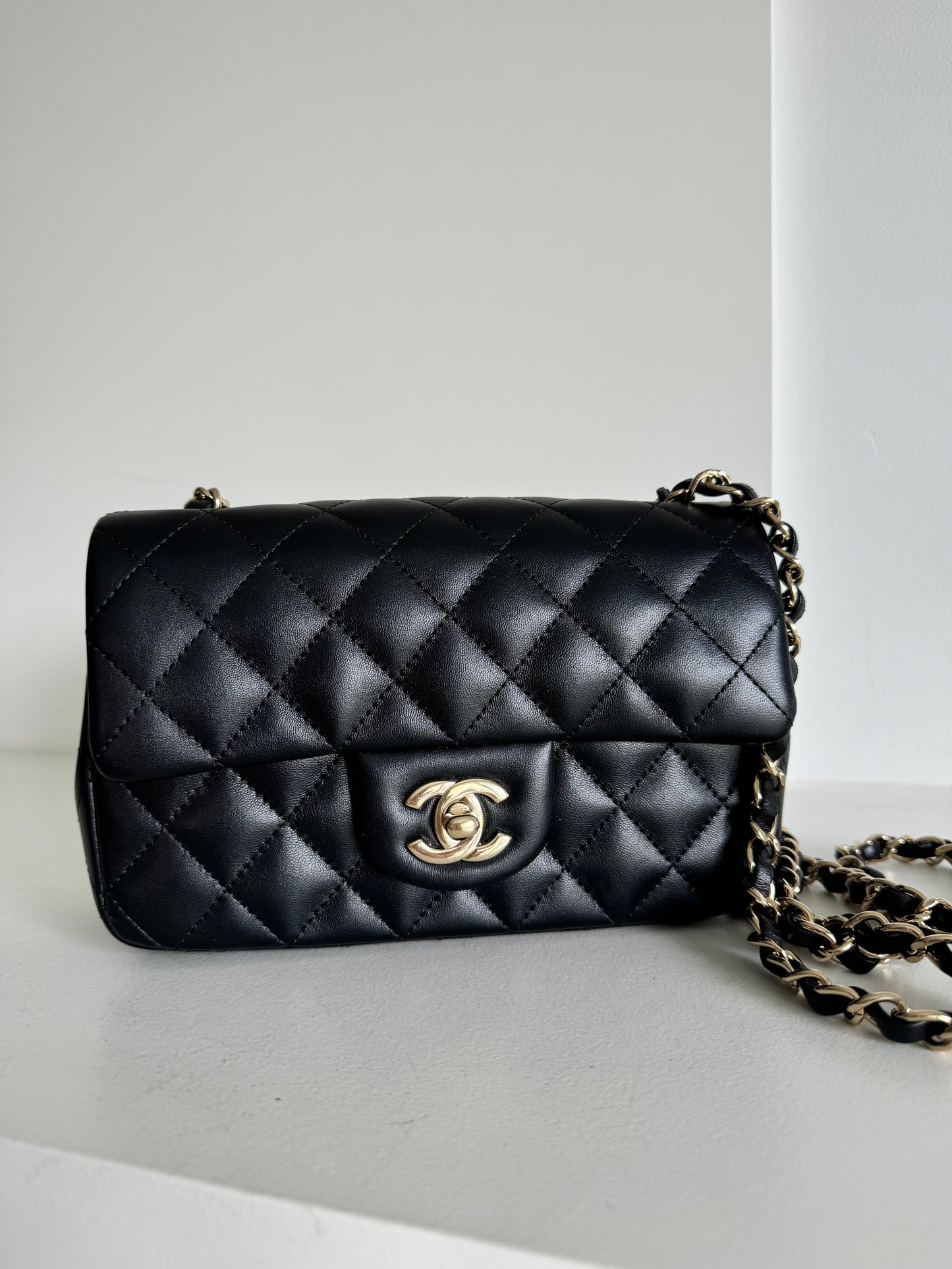 Chanel quilted mini rectangular flap ghw