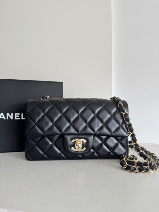Chanel Mini Lambskin Rectangular Flap Bag, LGHW