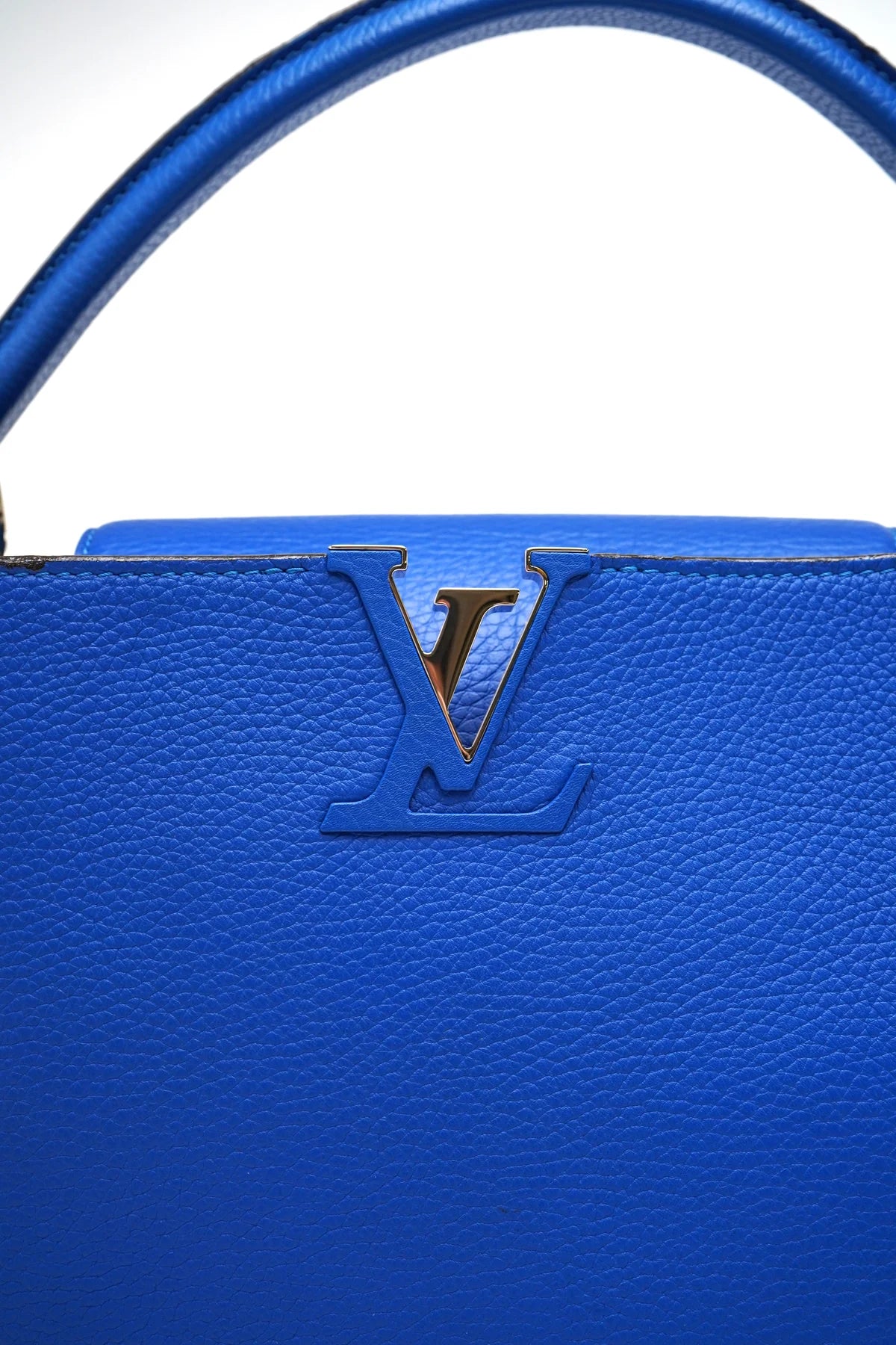 Louis Vuitton Taurillon Capucines MM Royal Blue