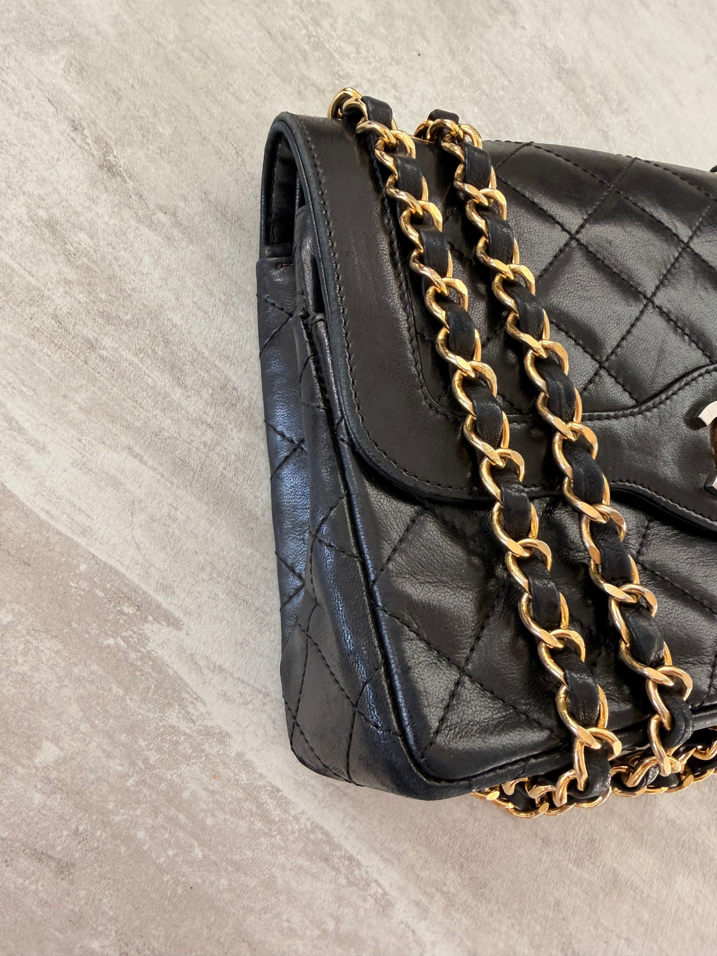 Chanel Black Quilted Lambskin Flap Bag GHW