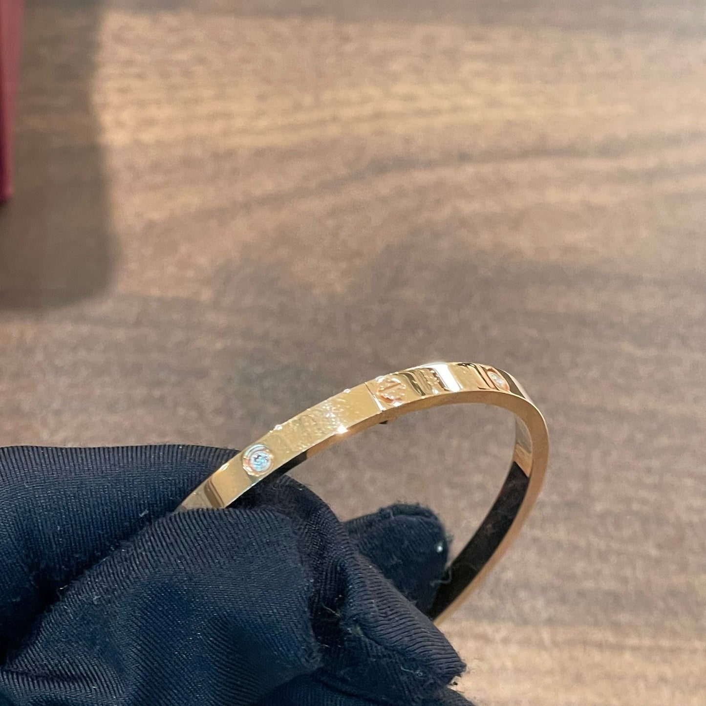 Cartier Love Bracelet 6 Diamond, Small Model, Yellow Gold