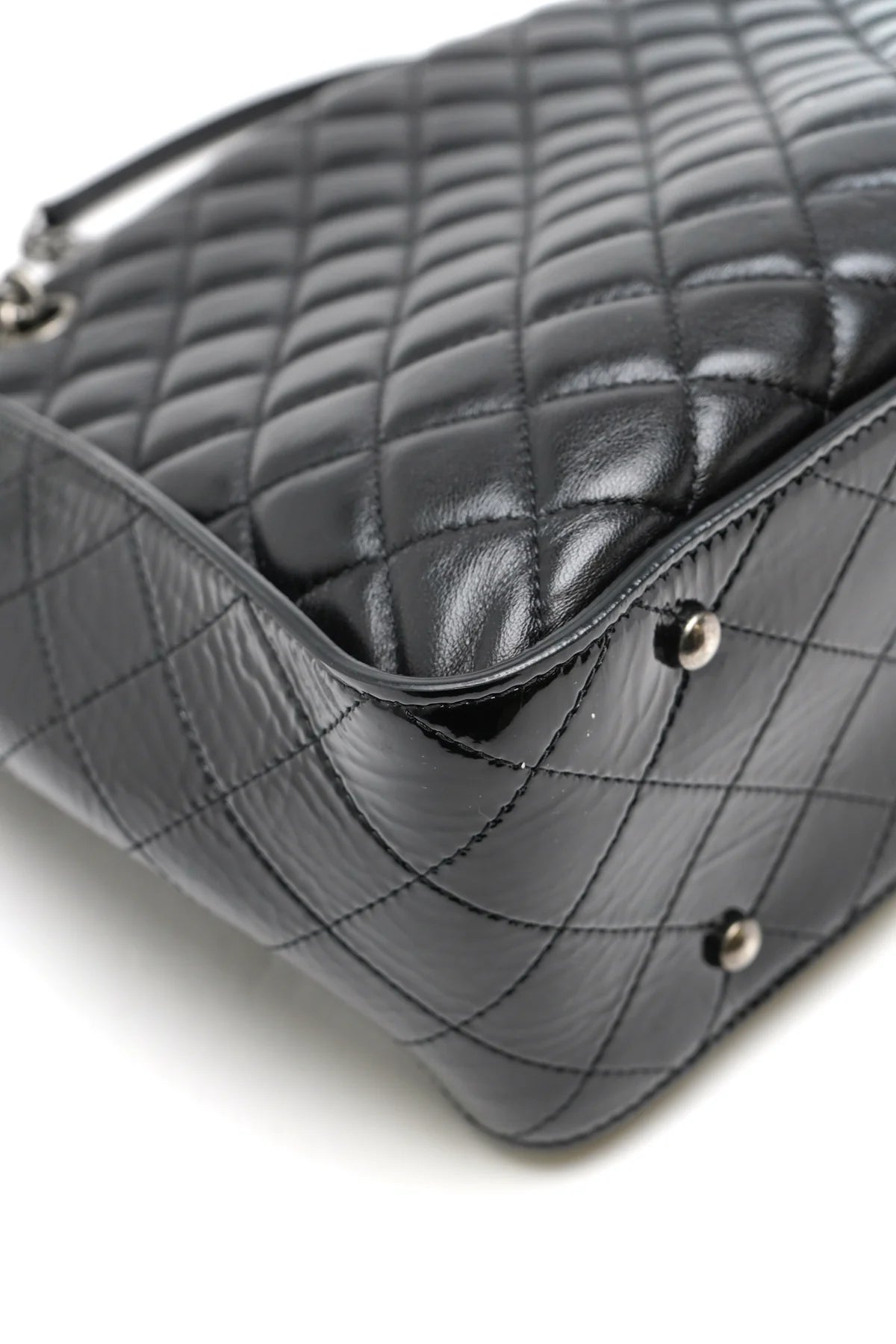Chanel Lambskin Quilted Shopping Tote Black