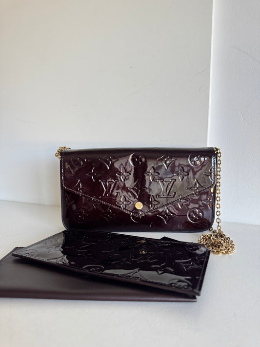 Louis Vuitton Felicie Pochette Amarante Vernis