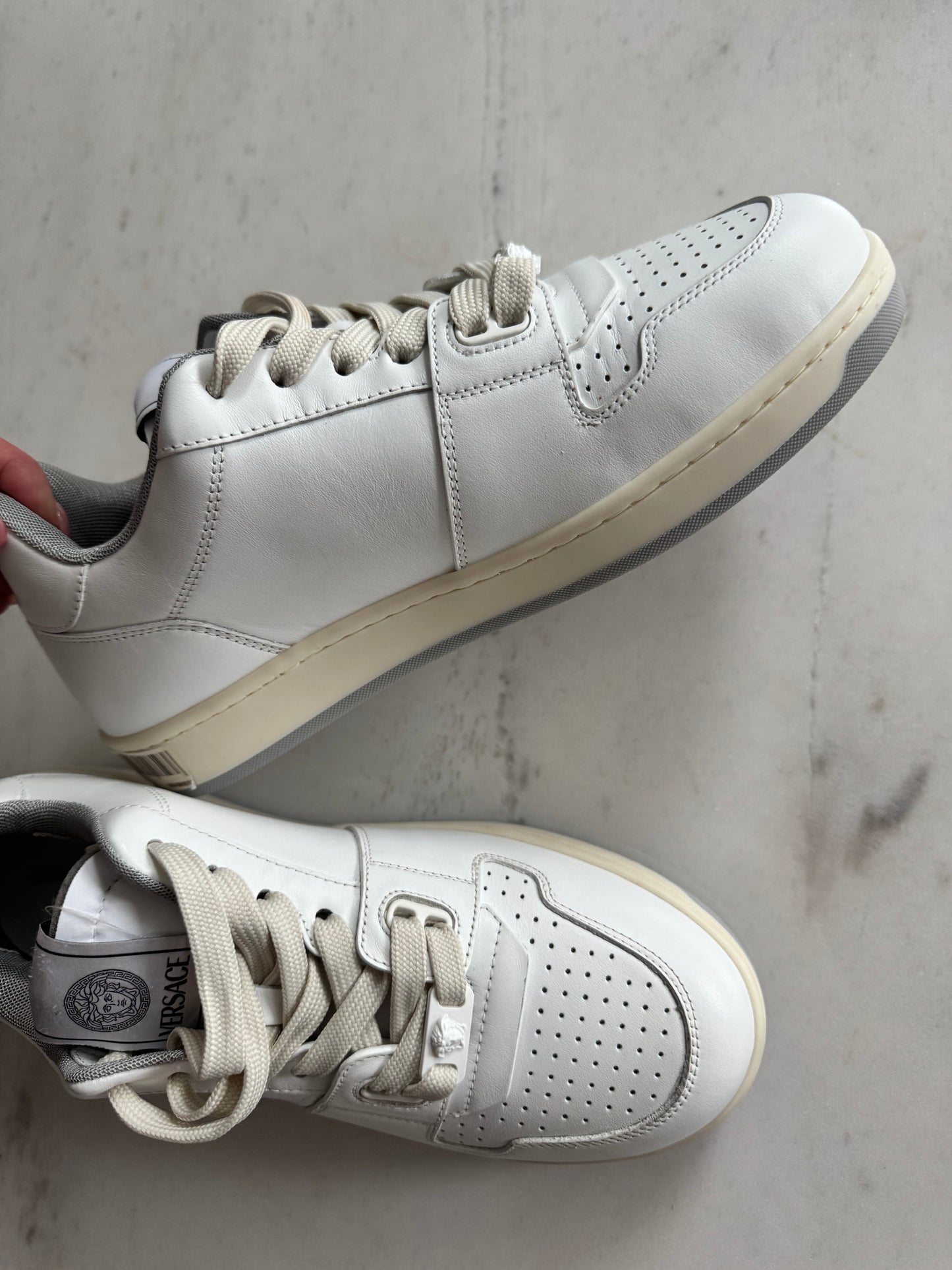 Versace Medusa White Leather Women’s Sneakers