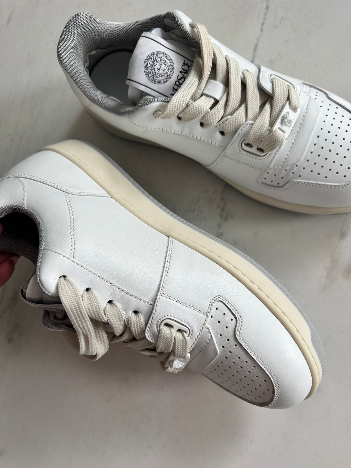 Versace Medusa White Leather Women’s Sneakers