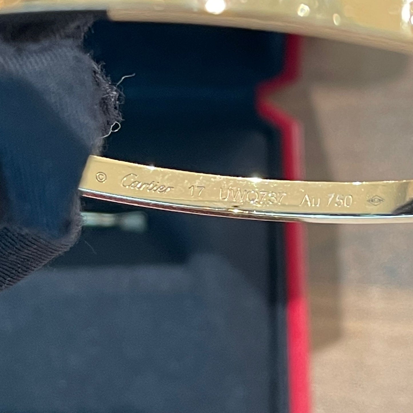 Cartier Love Bracelet 6 Diamond, Small Model, Yellow Gold