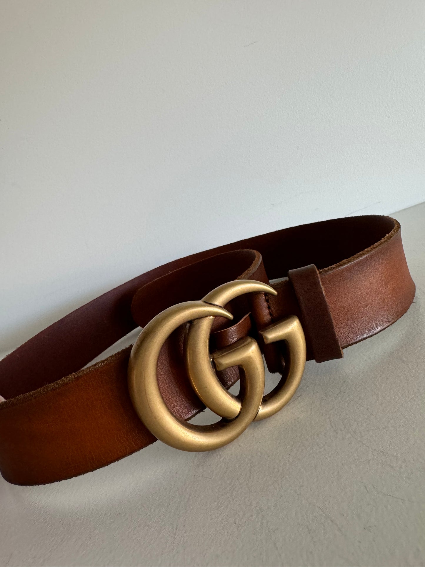 Gucci brown GG marmont belt