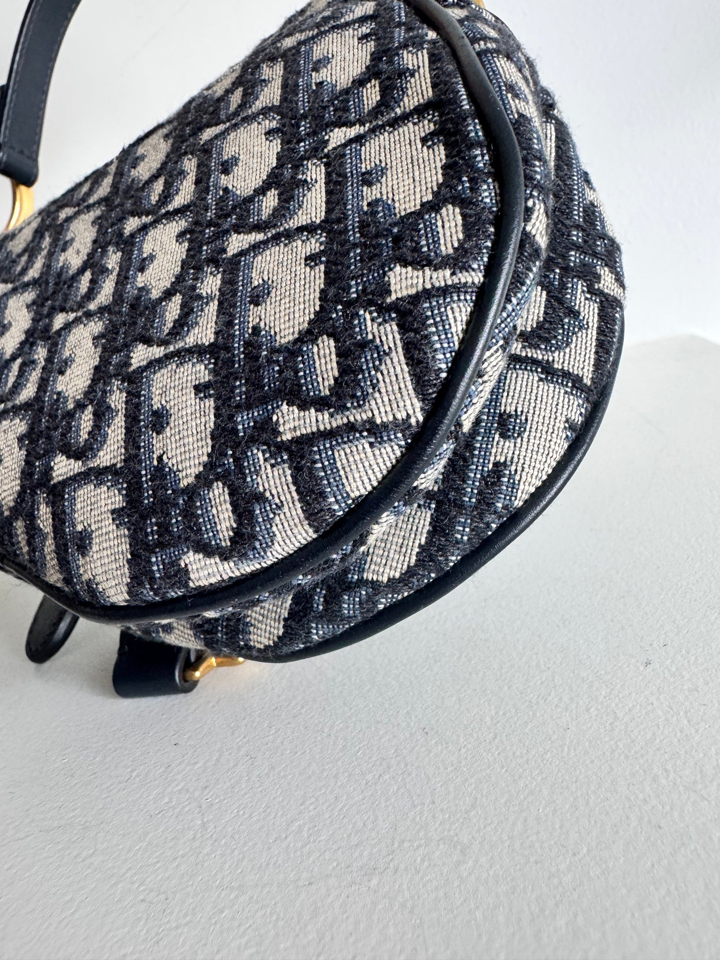 Christian Dior Mini Saddle Oblique Jacquard Bag with strap