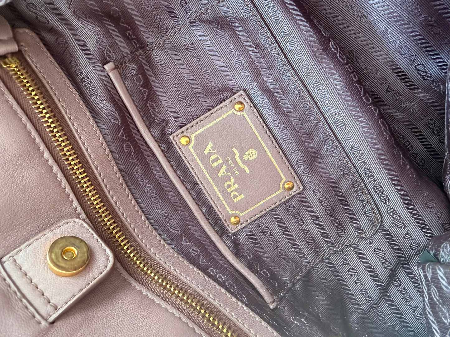 Prada Nappa Gaufre (Ruched) Leather Tote
