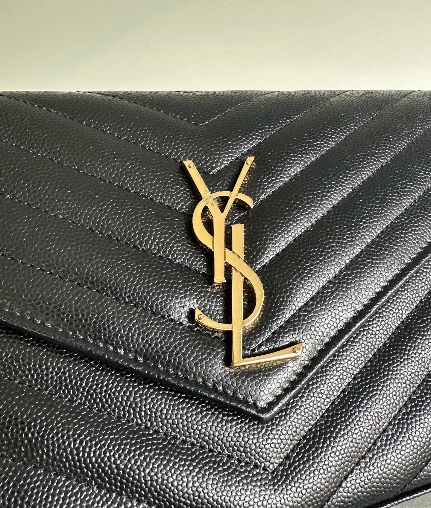 Saint Laurent envelope chain wallet