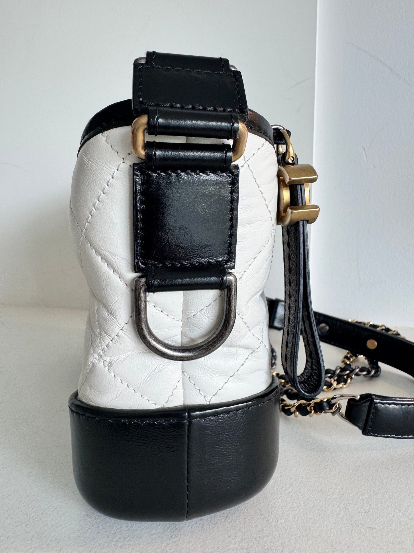 Chanel Gabrielle Hobo Small White Calfskin