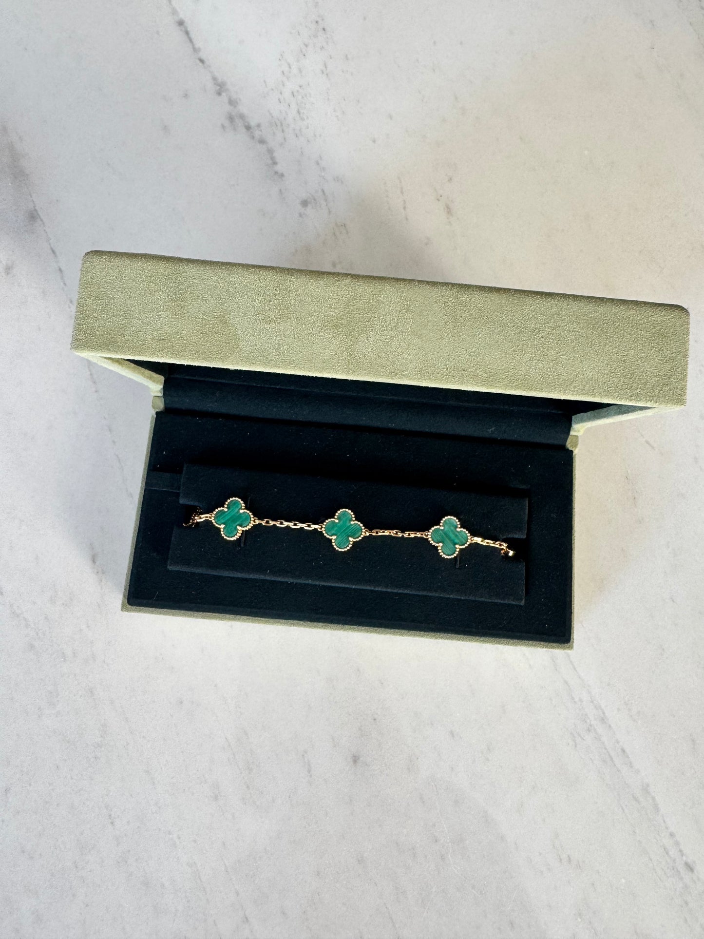 Van Cleef & Arpels Malachite Alhambra bracelet