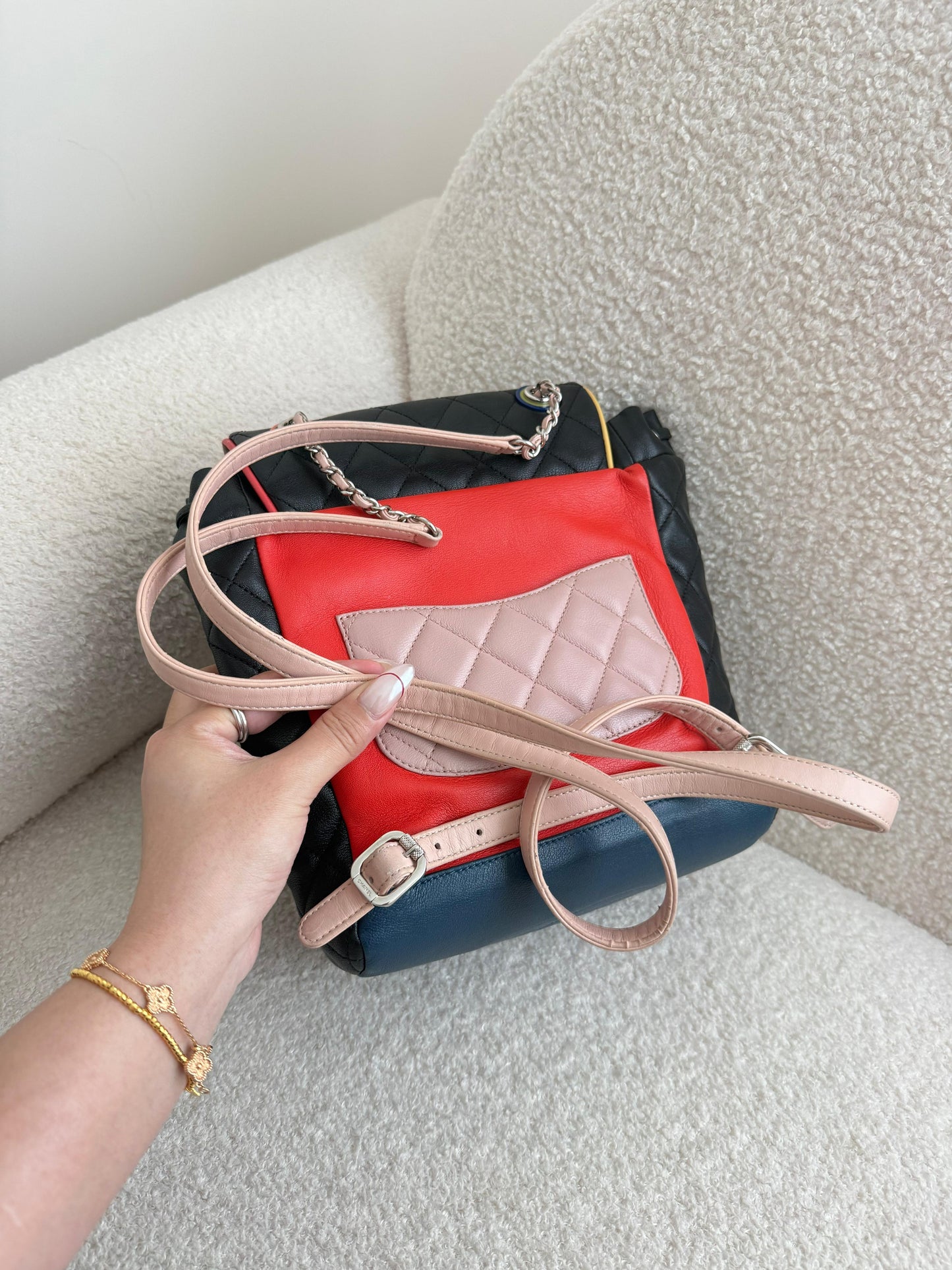 Chanel Quilted Multicolour Backpack