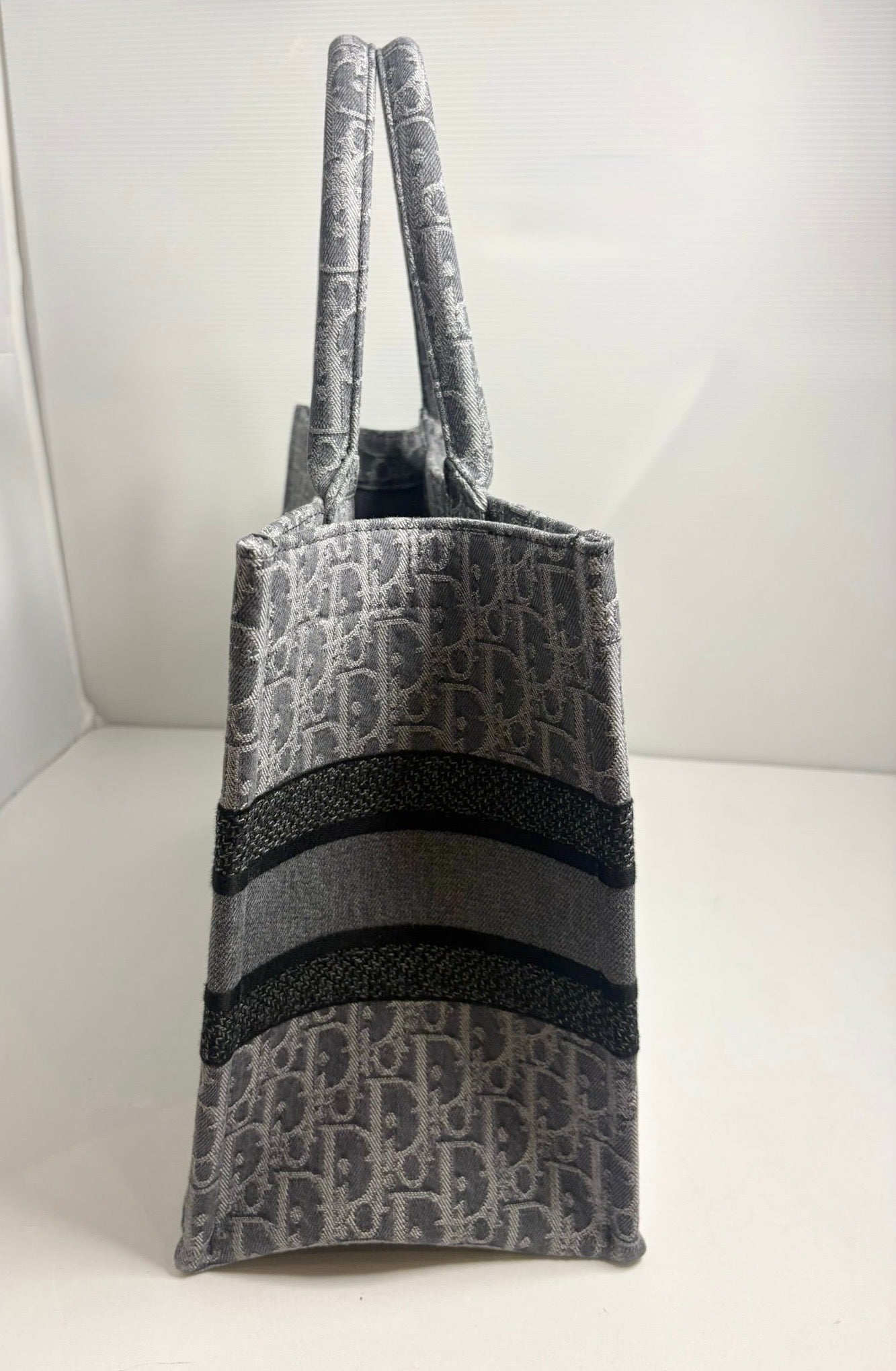 Christian Dior Medium Book Tote Oblique Grey