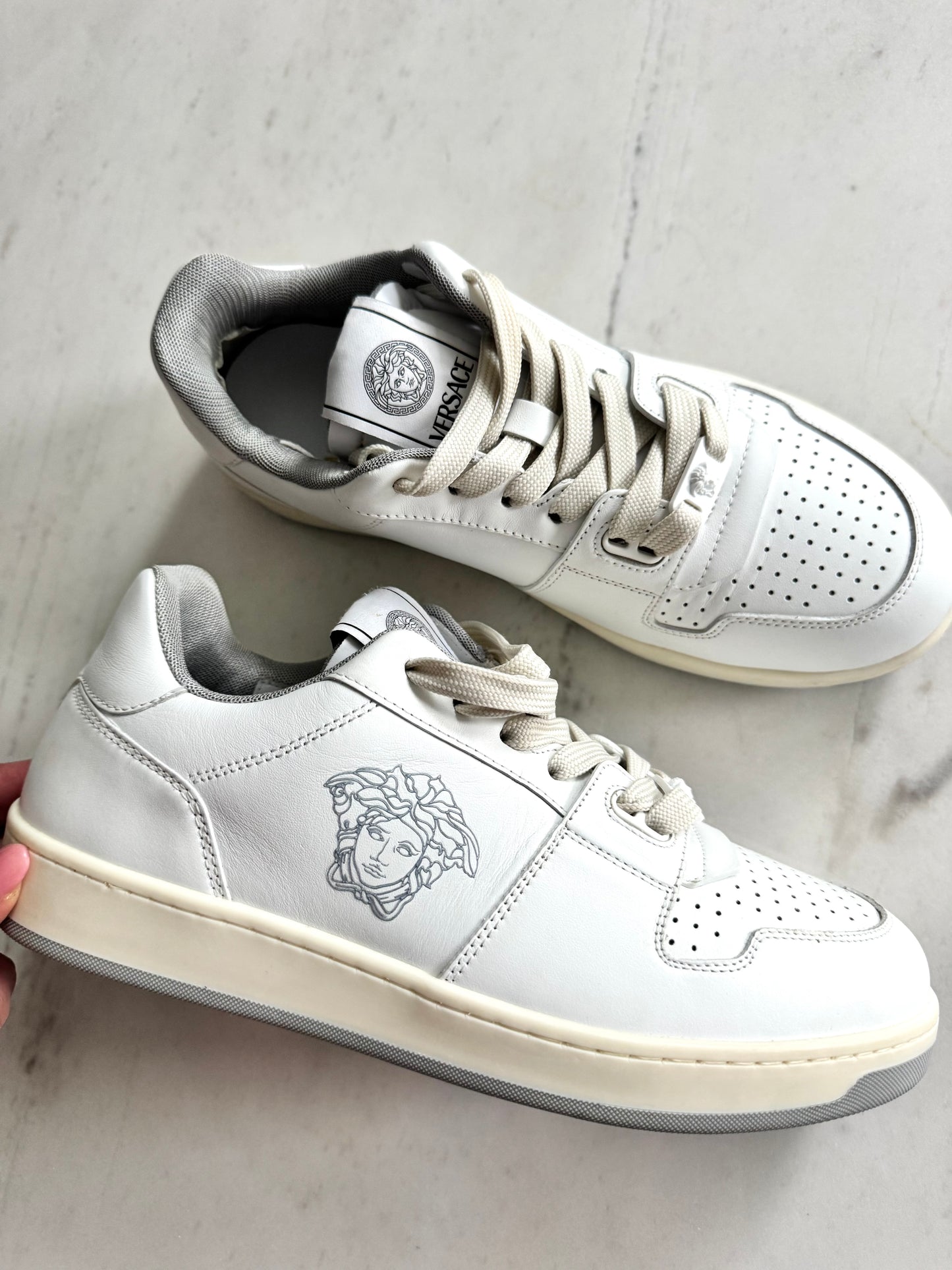 Versace Medusa White Leather Women’s Sneakers
