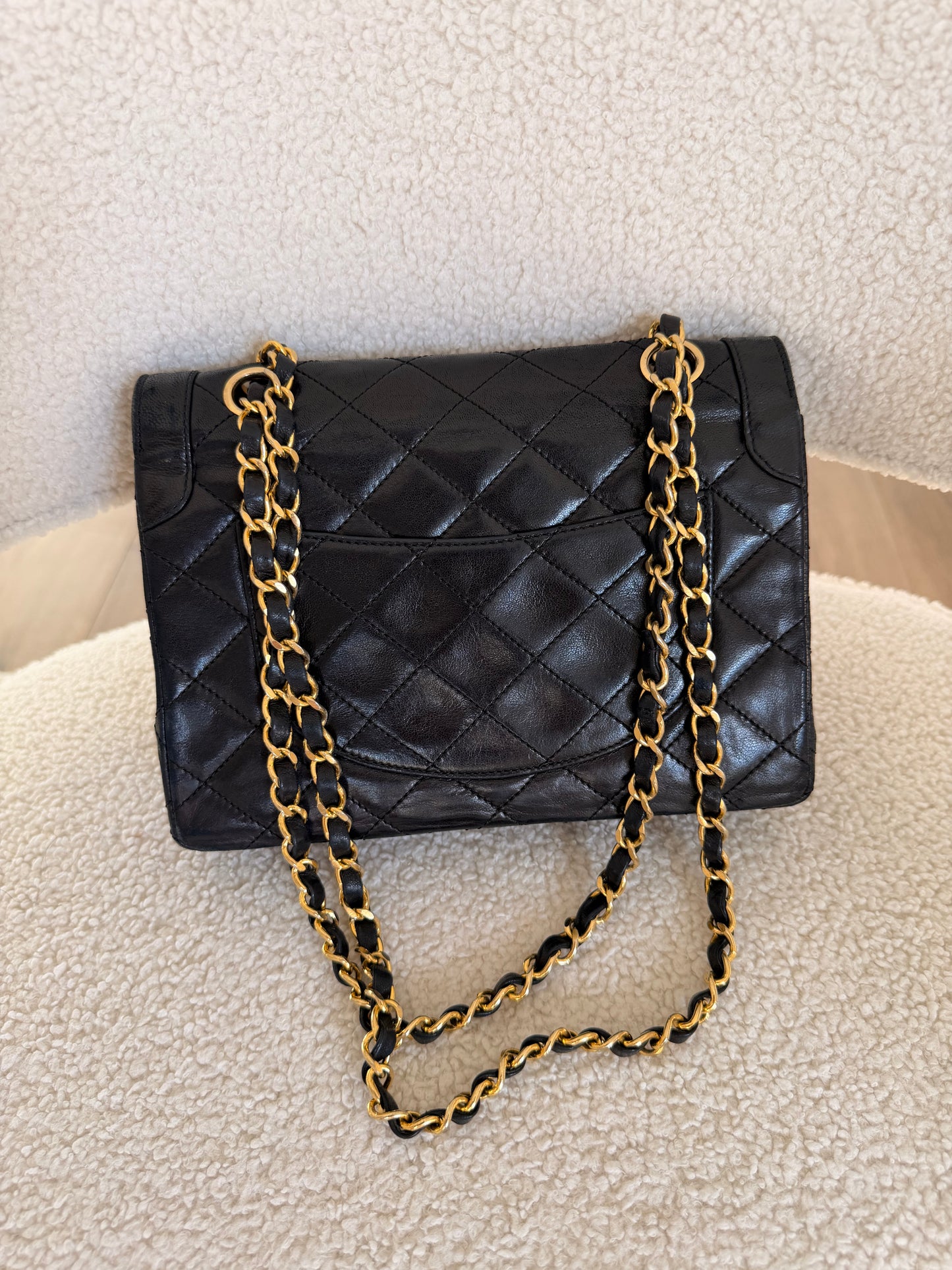 Chanel Black Quilted Lambskin Flap Bag GHW