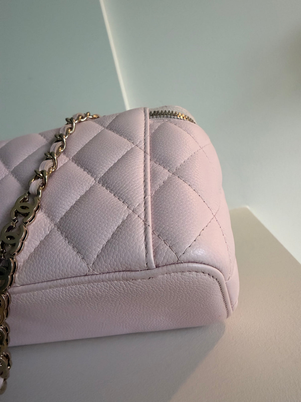 Chanel Vanity Case Bag With Chain