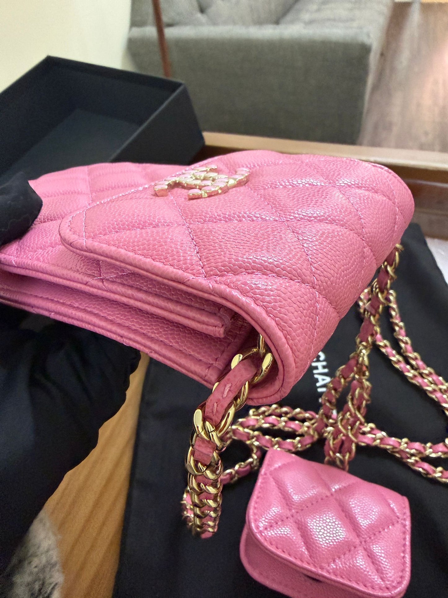 Chanel Phone Holder w/ Pouch