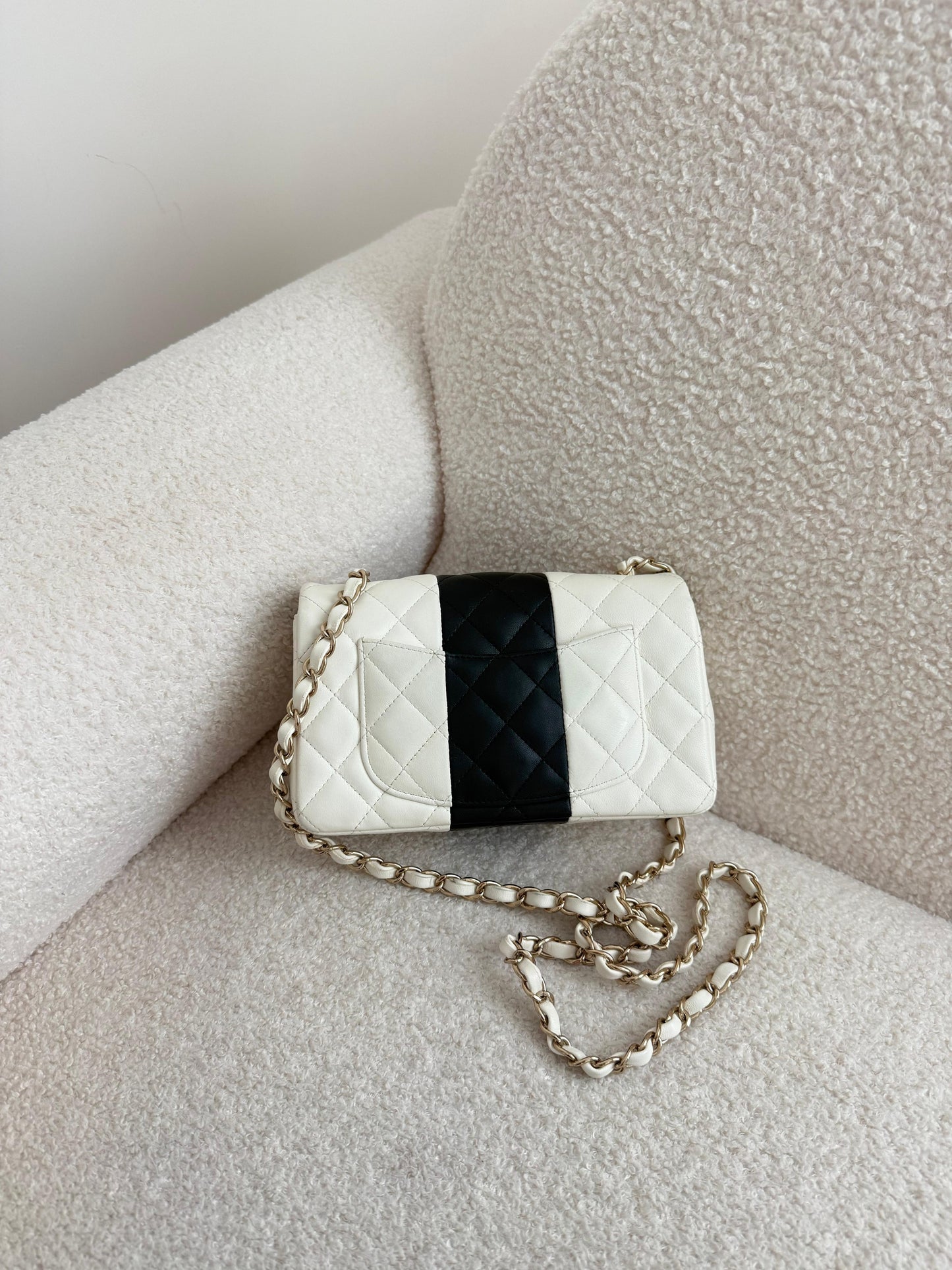 Chanel Mini Rectangular Black & White Bag