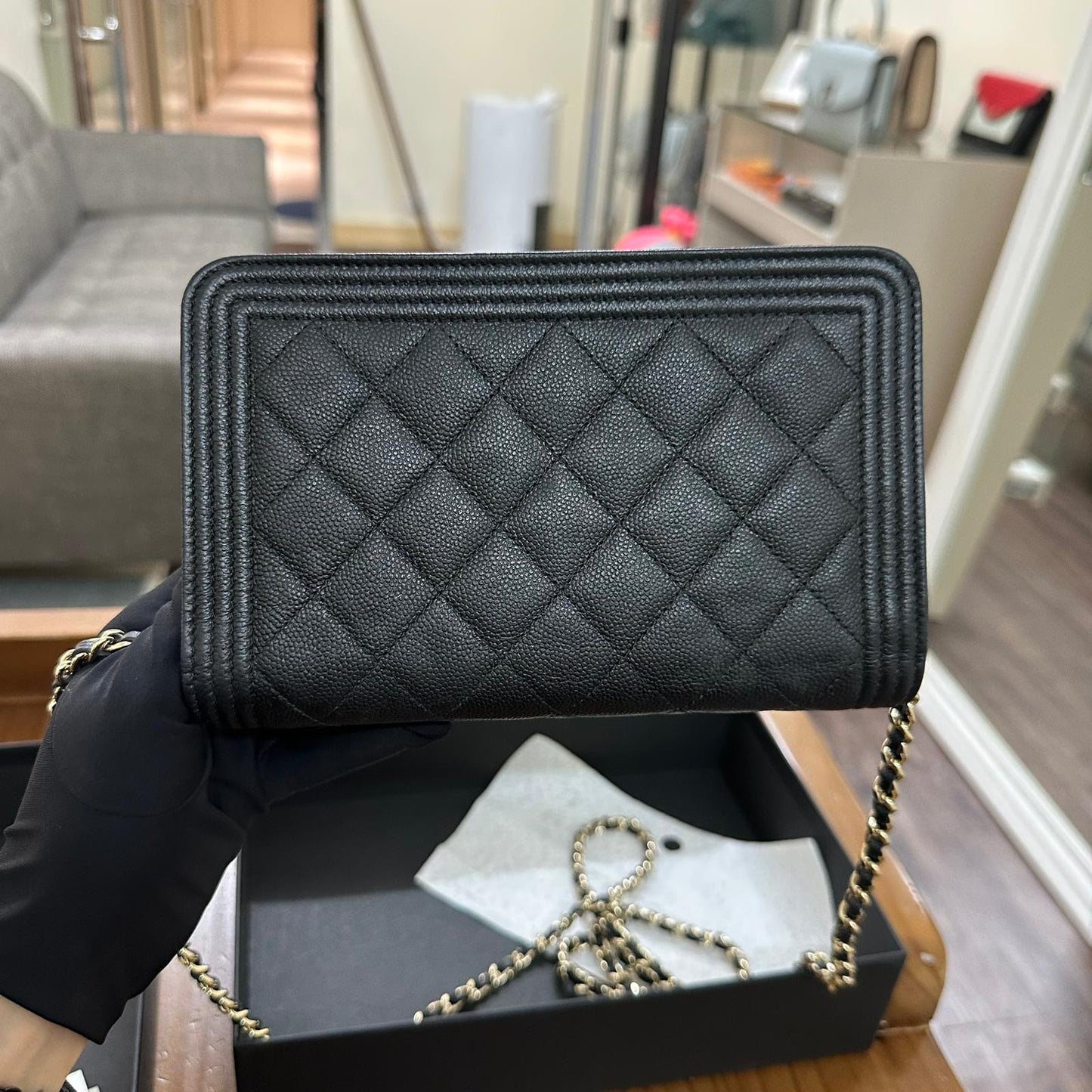 Chanel Boy Wallet On Chain