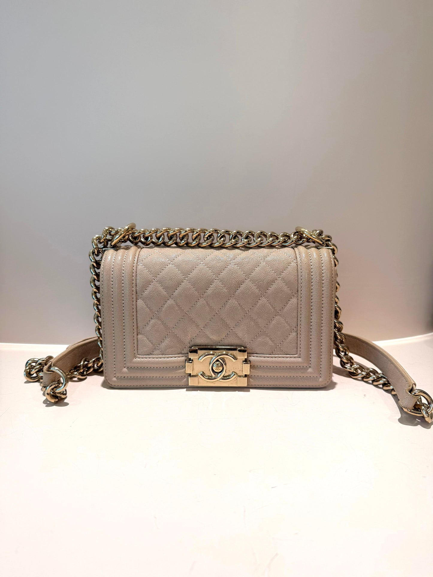 Chanel small caviar boy bag